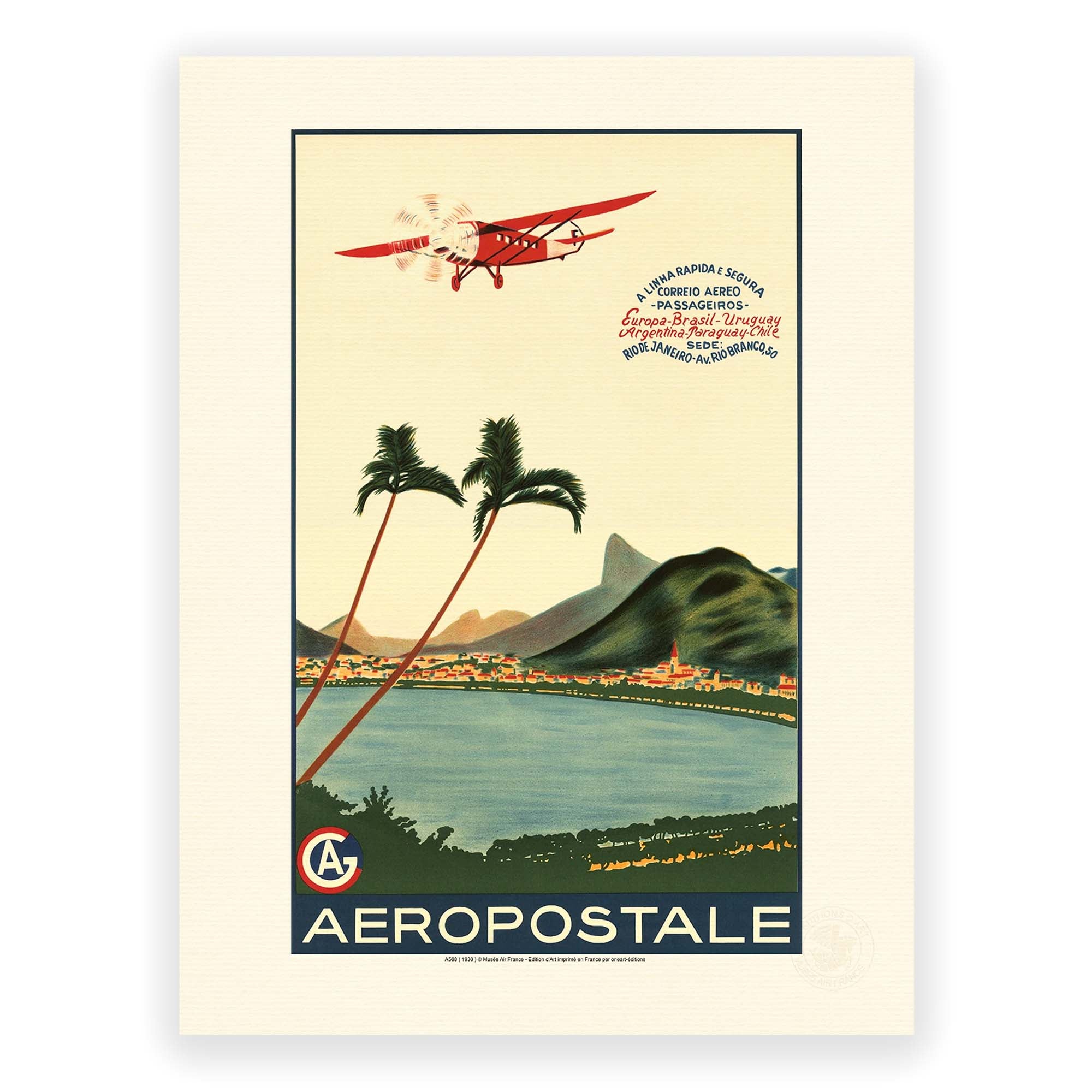 Affiche Air France - A linha rapida e segura