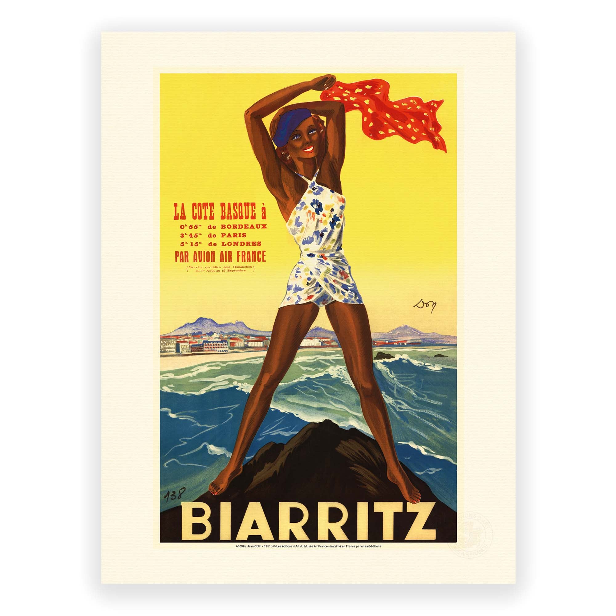 Affiche Air France - Biarritz