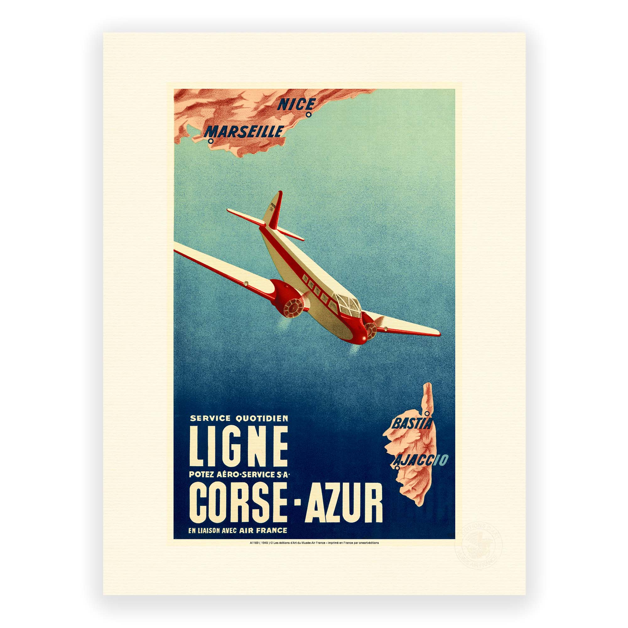 Affiche Air France - Corse Azur