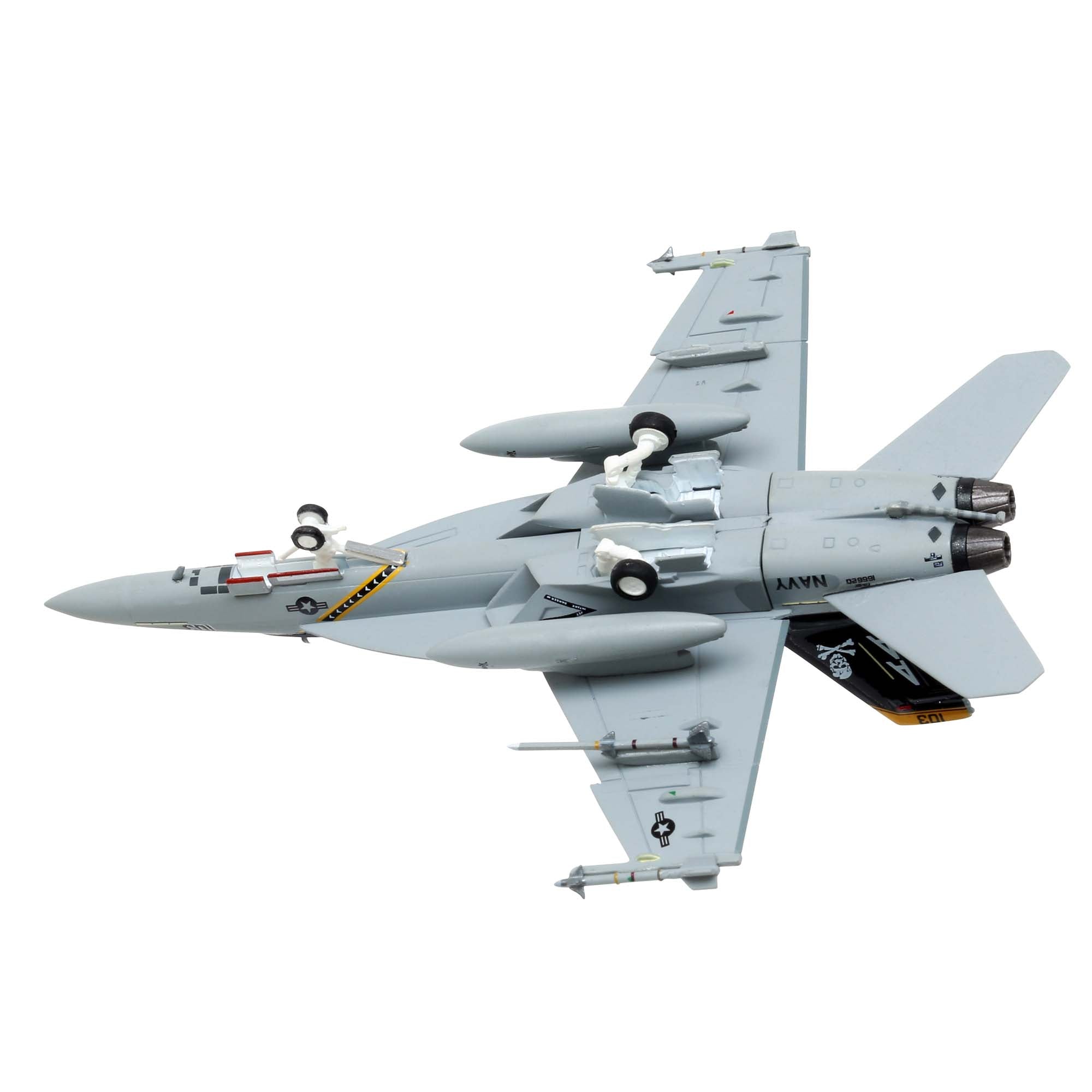 Maquette avion F/A-18F US Navy - VFA-103 (Jolly Rogers) CVW-17 - métal 1/200e