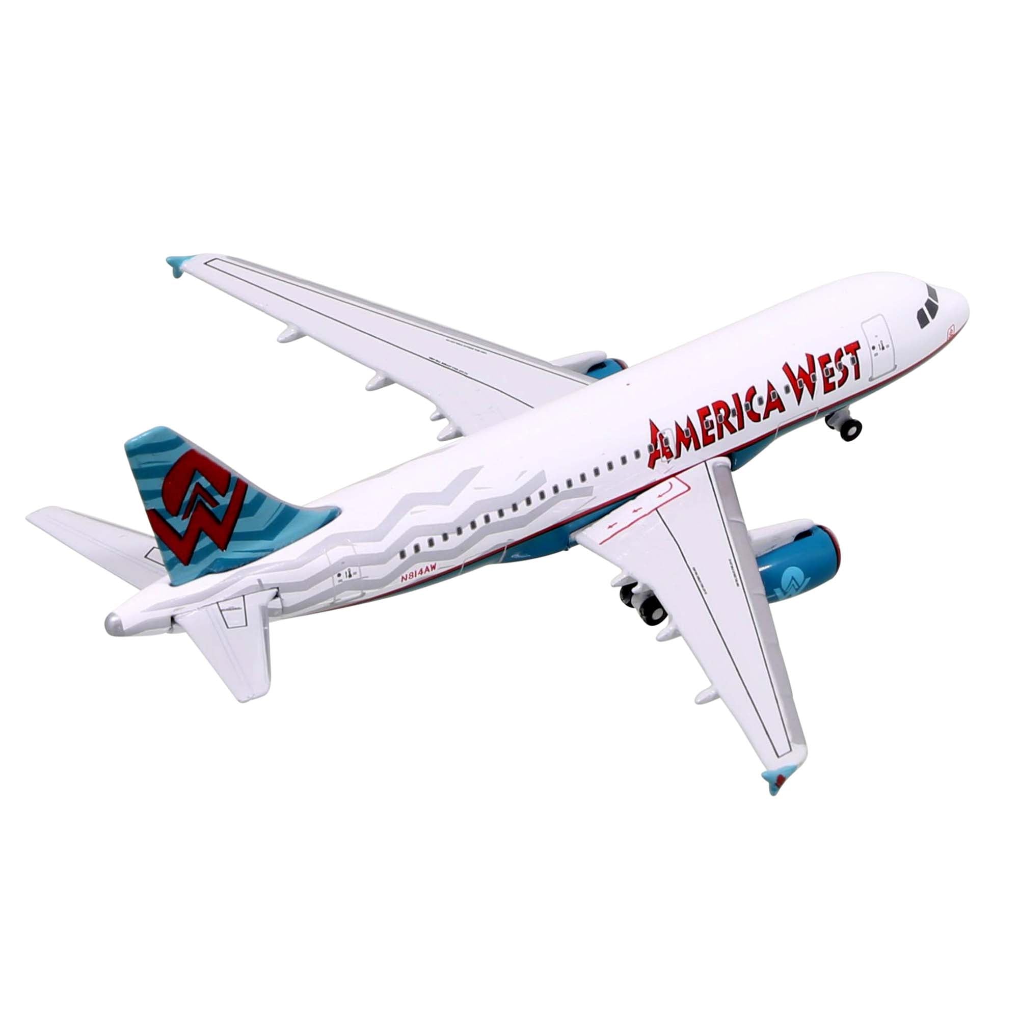 A319 America West aircraft model - 1/400th scale metal
