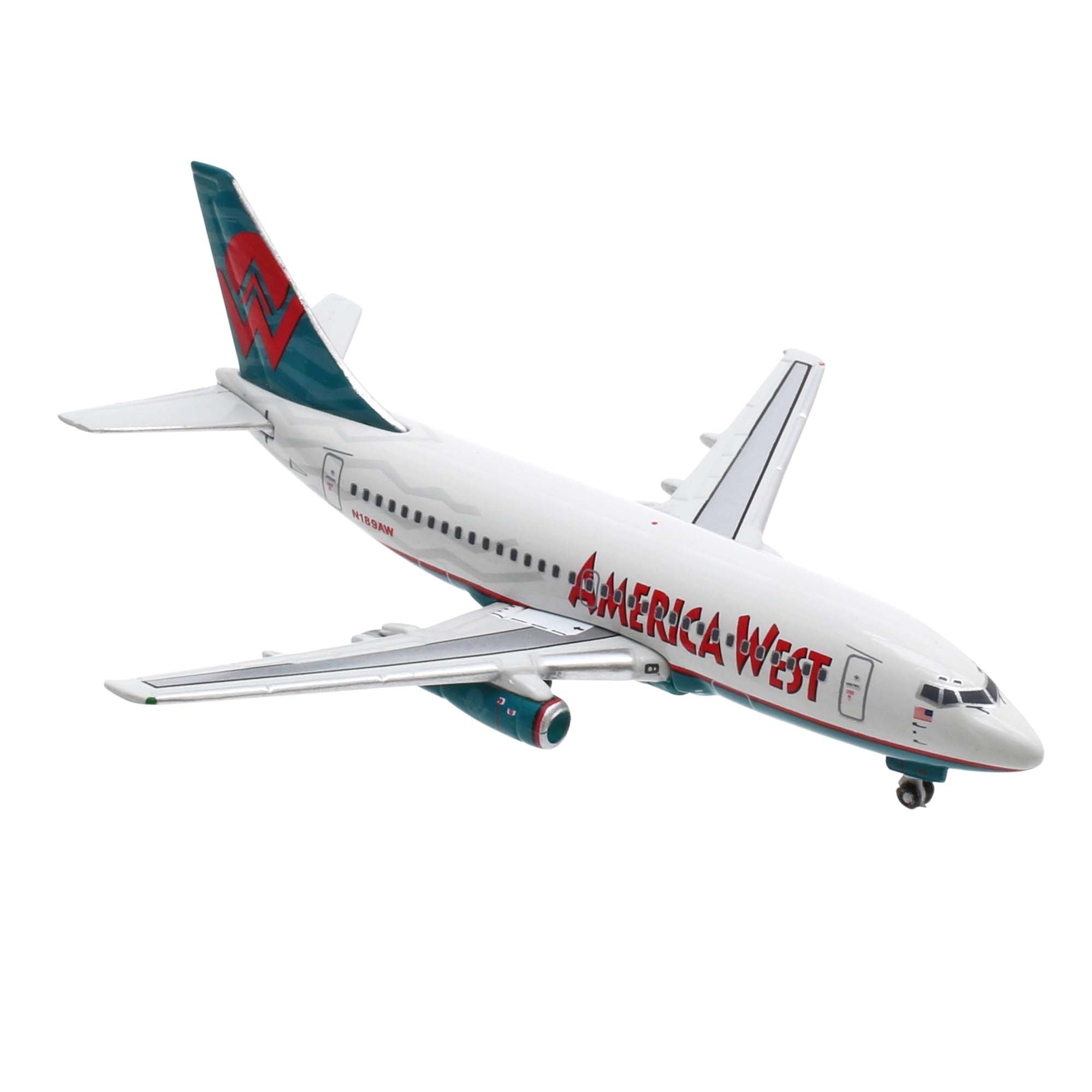 Kit 2 maquettes avion B737-200 America West - métal 1/400e