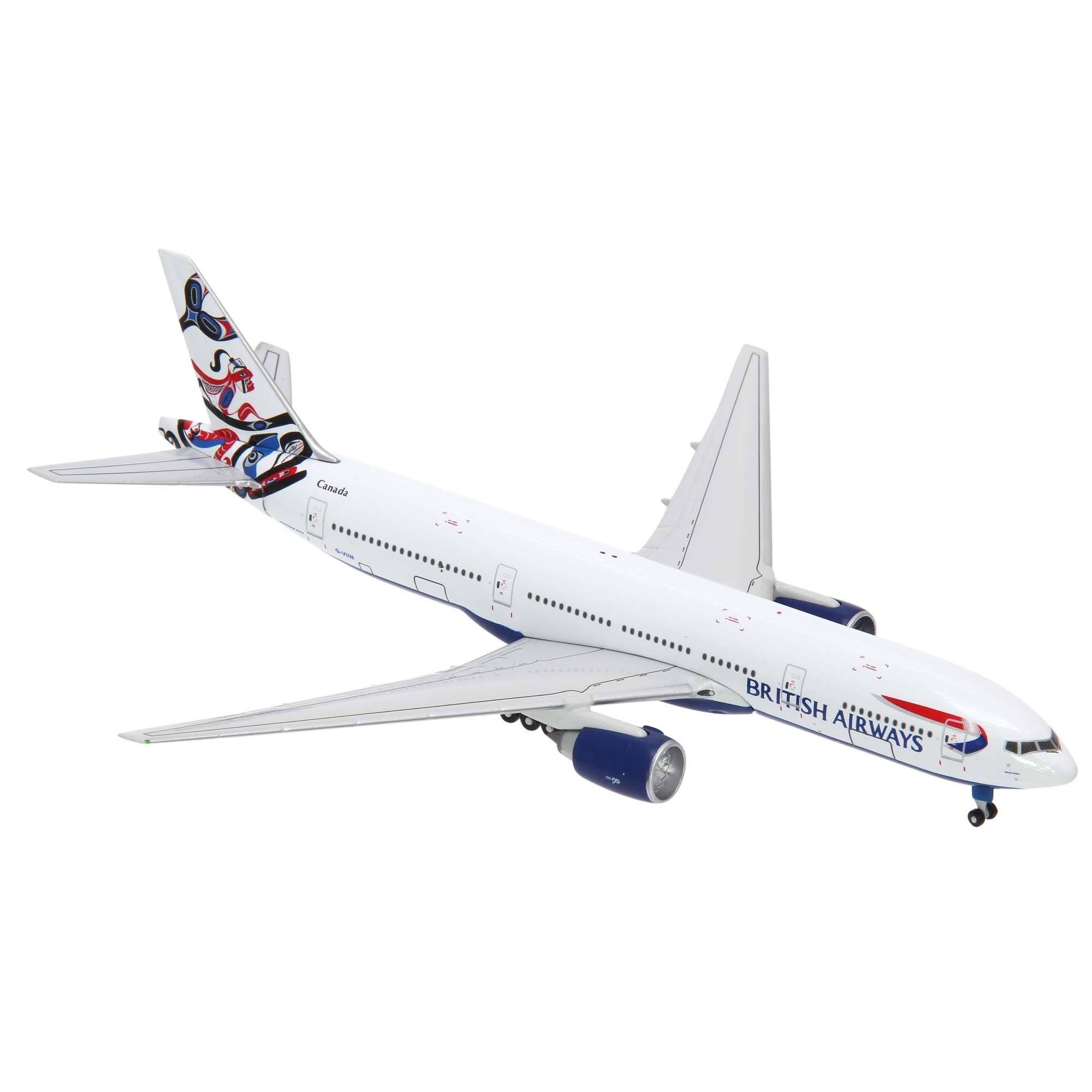 Maquette avion B777-200 British Airways Canada G-VIIN - métal 1/400e
