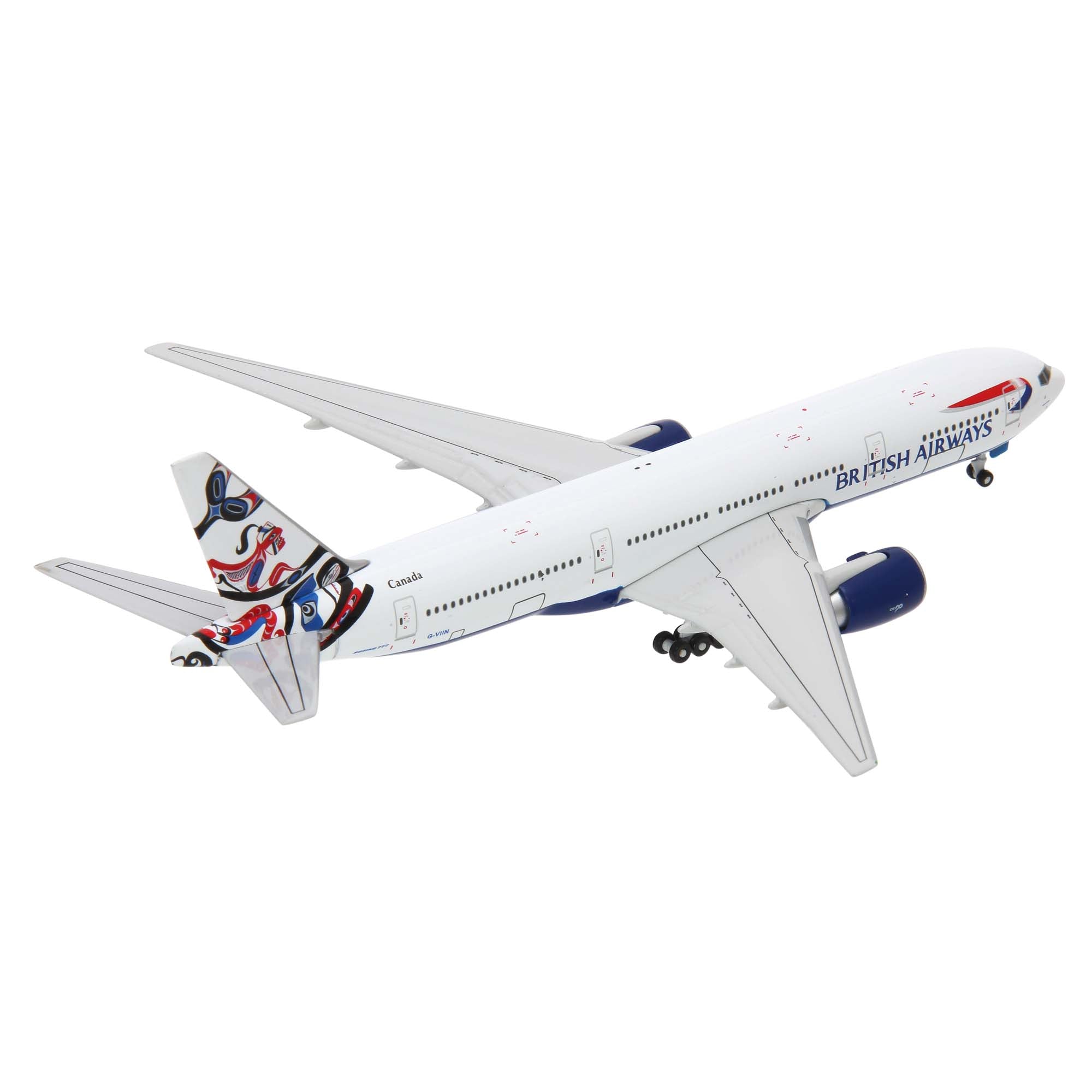 Maquette avion B777-200 British Airways Canada G-VIIN - métal 1/400e