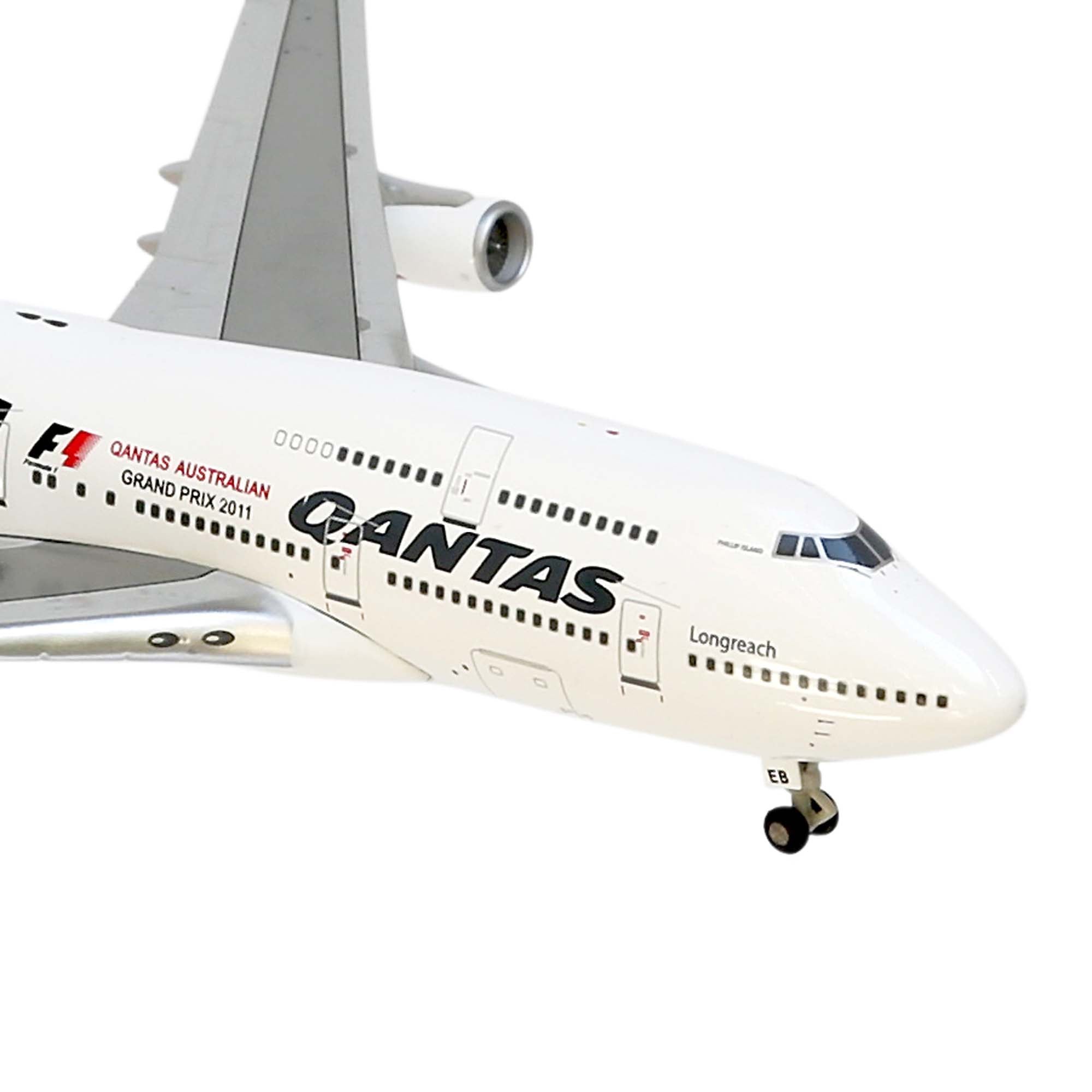 B747-400 Qantas World Cup Bid aircraft model - 1/400th scale metal