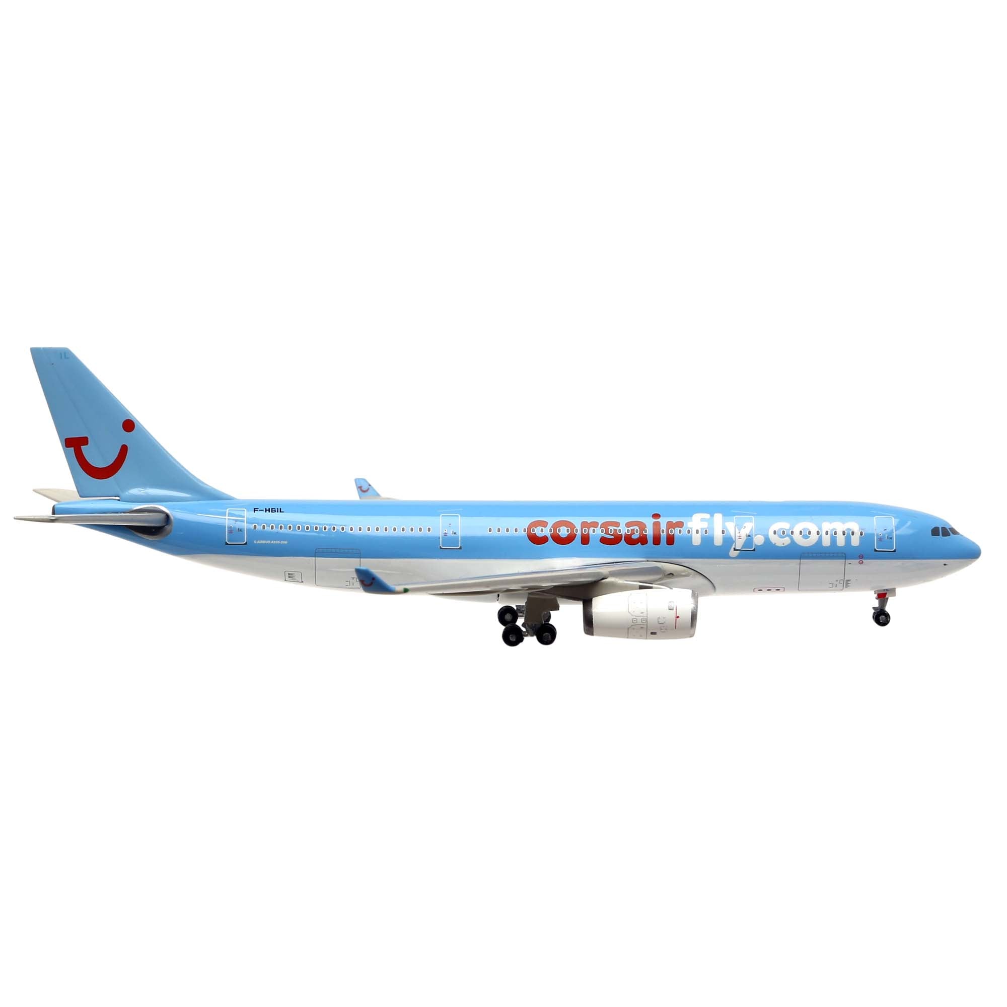 Corsairfly.com A330-200 aircraft model with base - metal 1/400