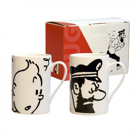 Mug - boîte de 2 pcs - Tintin et Haddock