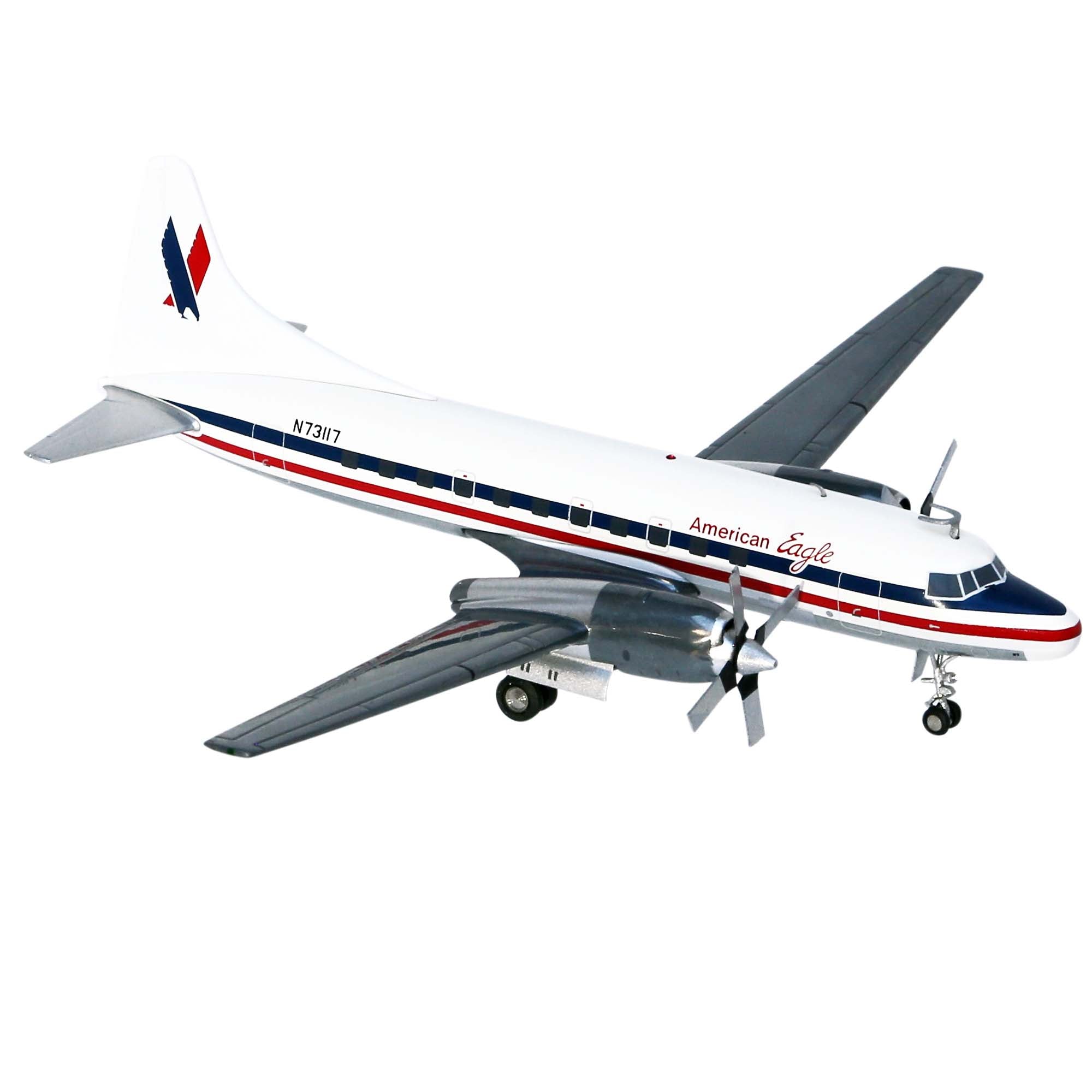 Maquette avion CV-580 American Eagle N73117 - métal 1/200e