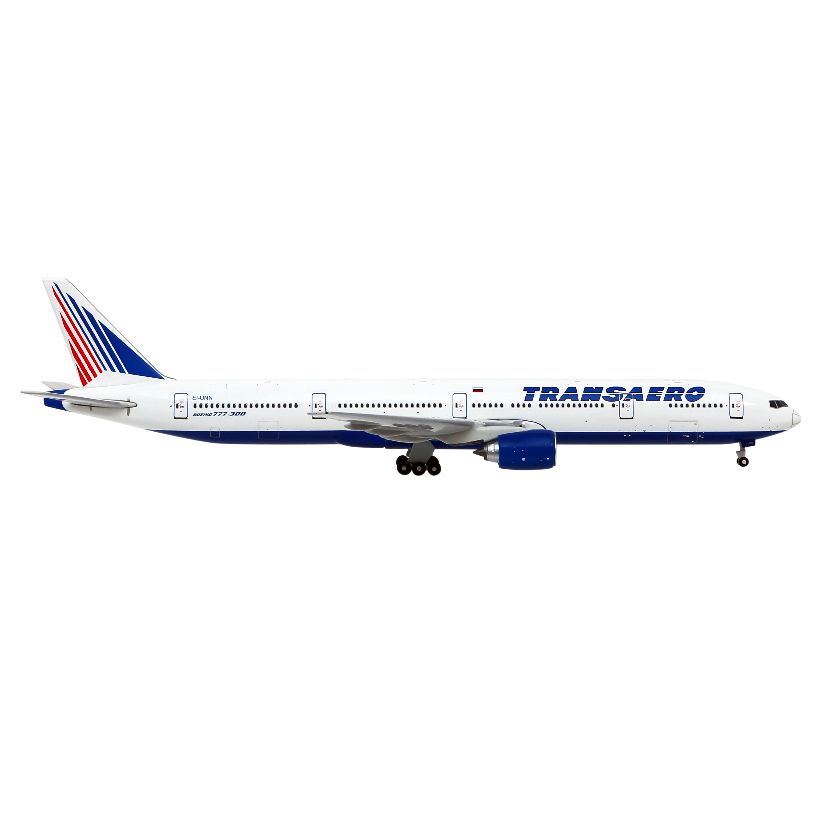 Maquette avion B777-300 Transaero (EI-UNN) - métal 1/400e