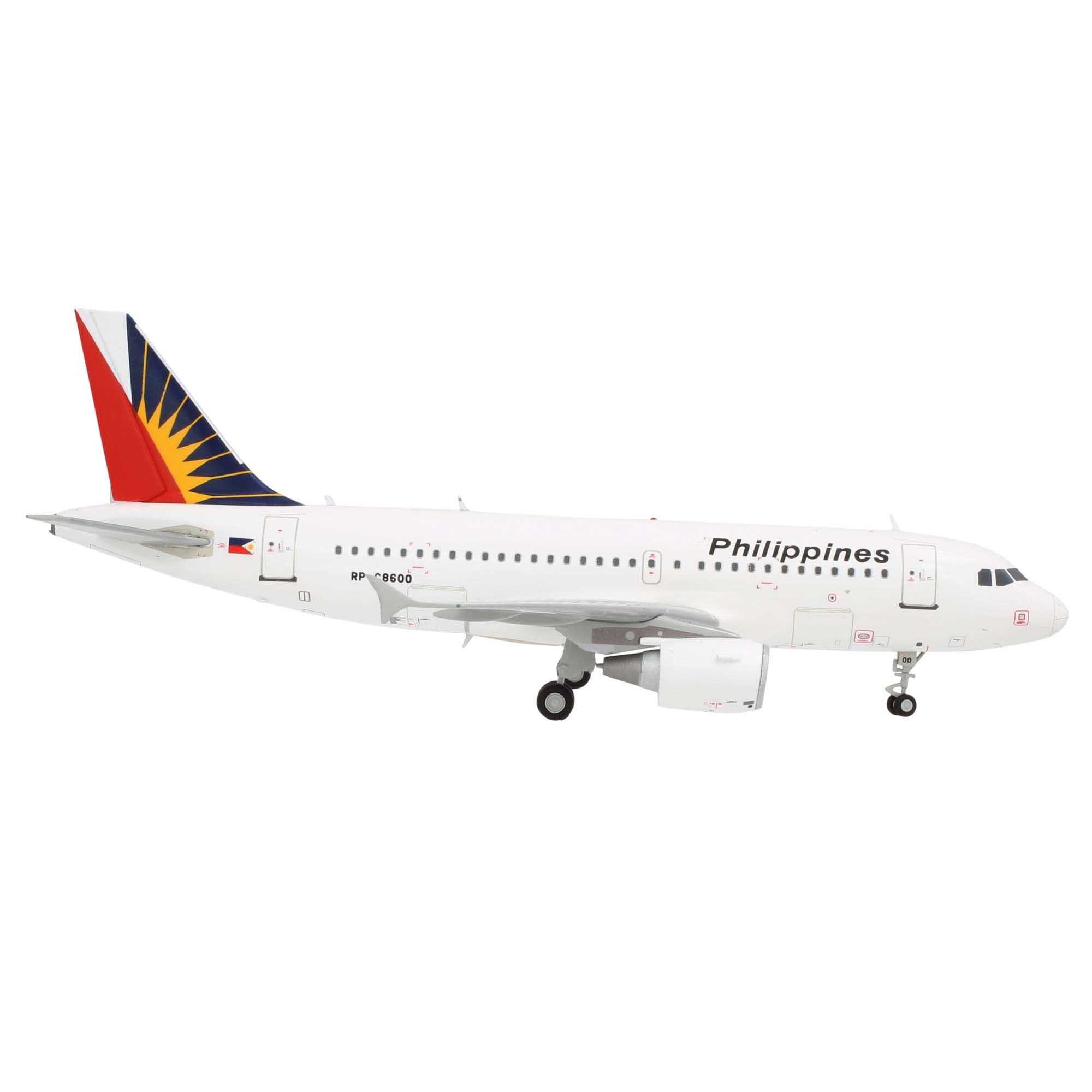 Maquette avion A319 Philippines RP-C8600 - métal 1/200e