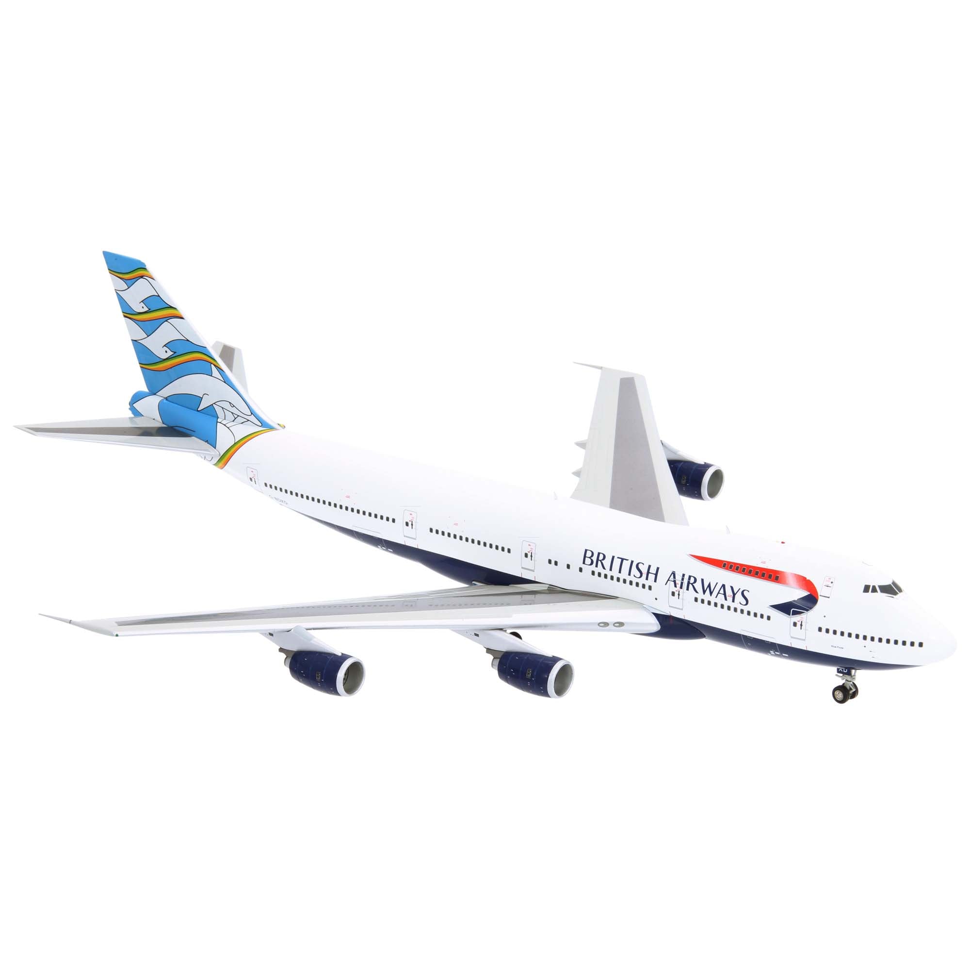 B747-200 British Airways G-BDXD The Blue Pool Tail - 1/200th scale metal aircraft model