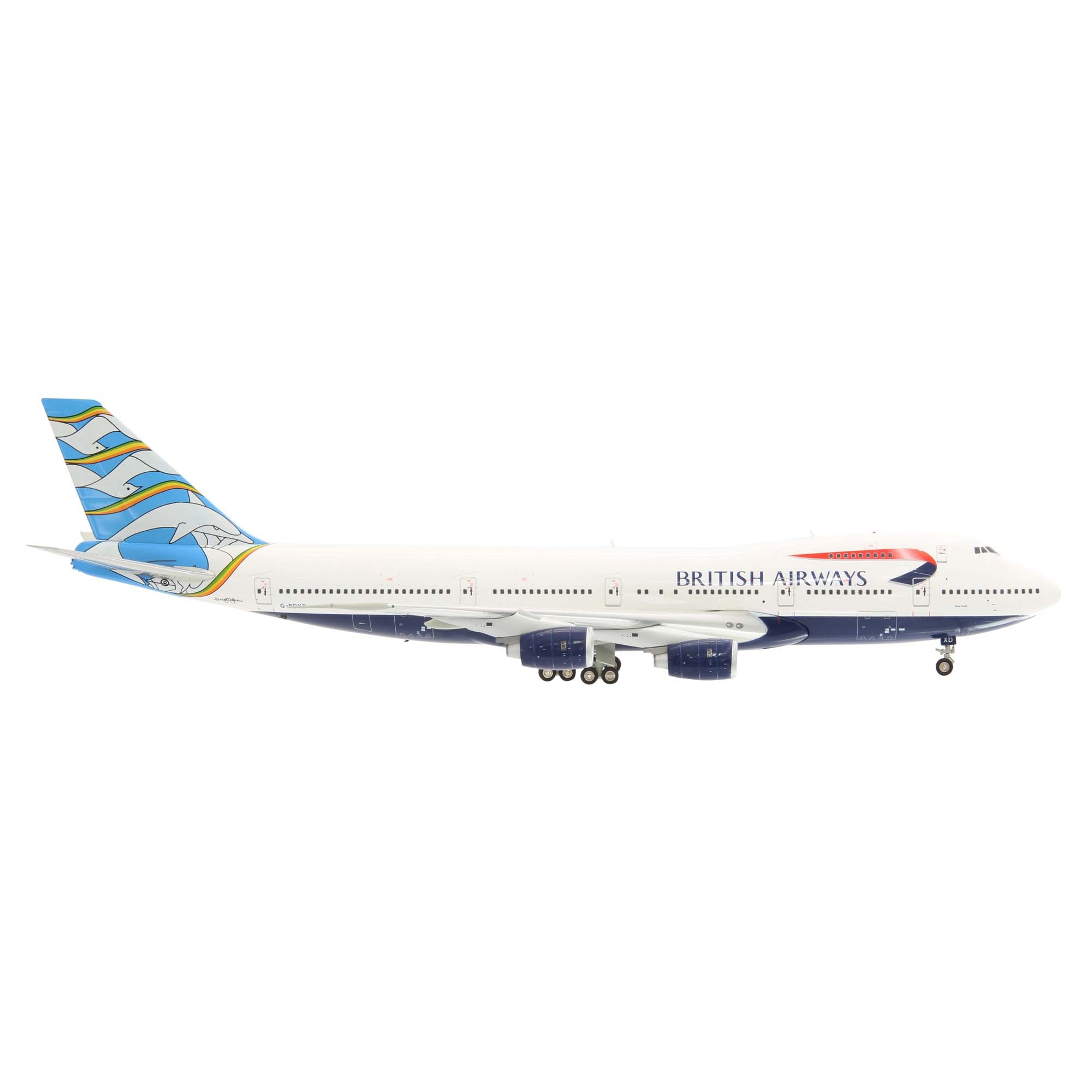 B747-200 British Airways G-BDXD The Blue Pool Tail - 1/200th scale metal aircraft model