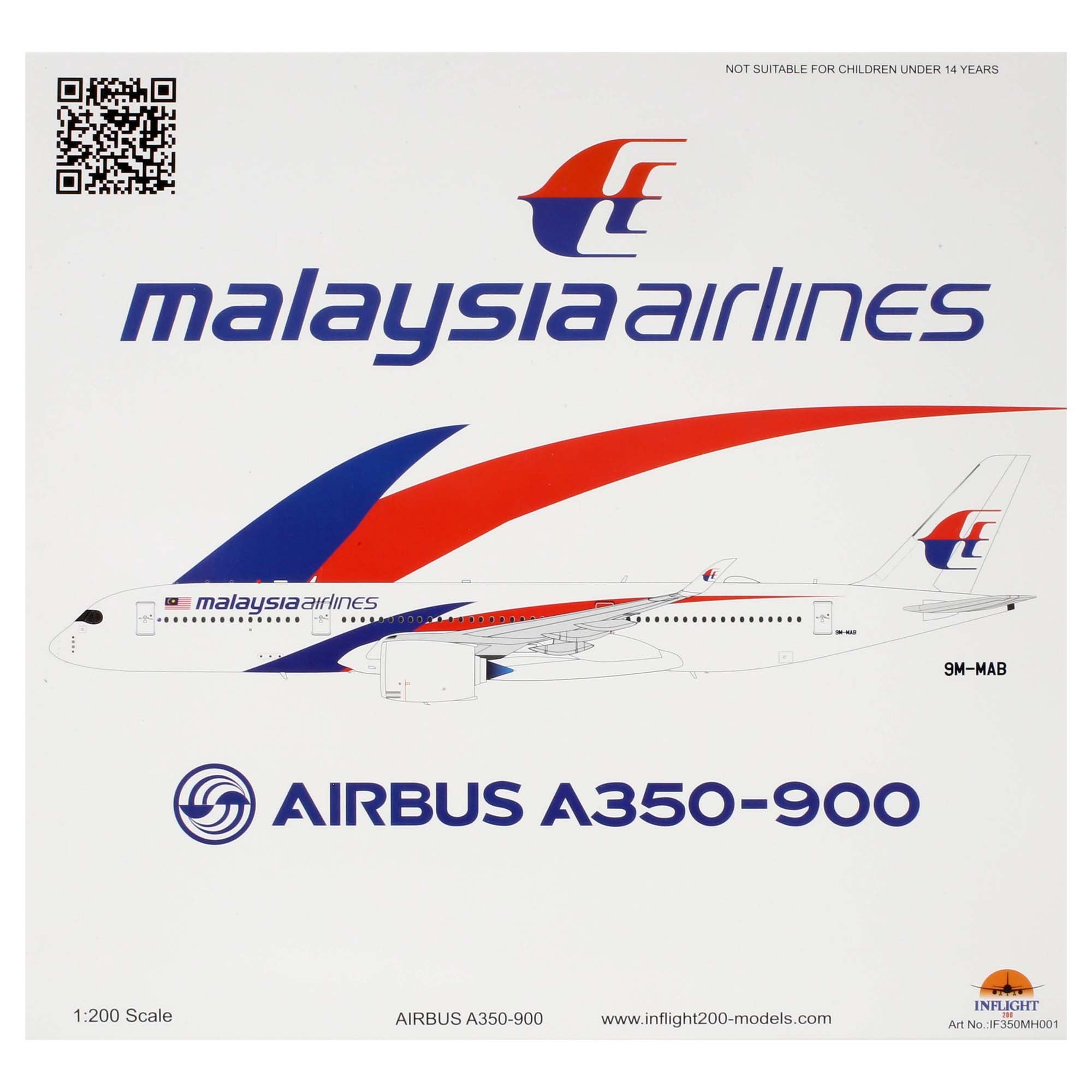 Maquette avion A350-900 Malaysia Airlines 9M-MAB - métal 1/200e