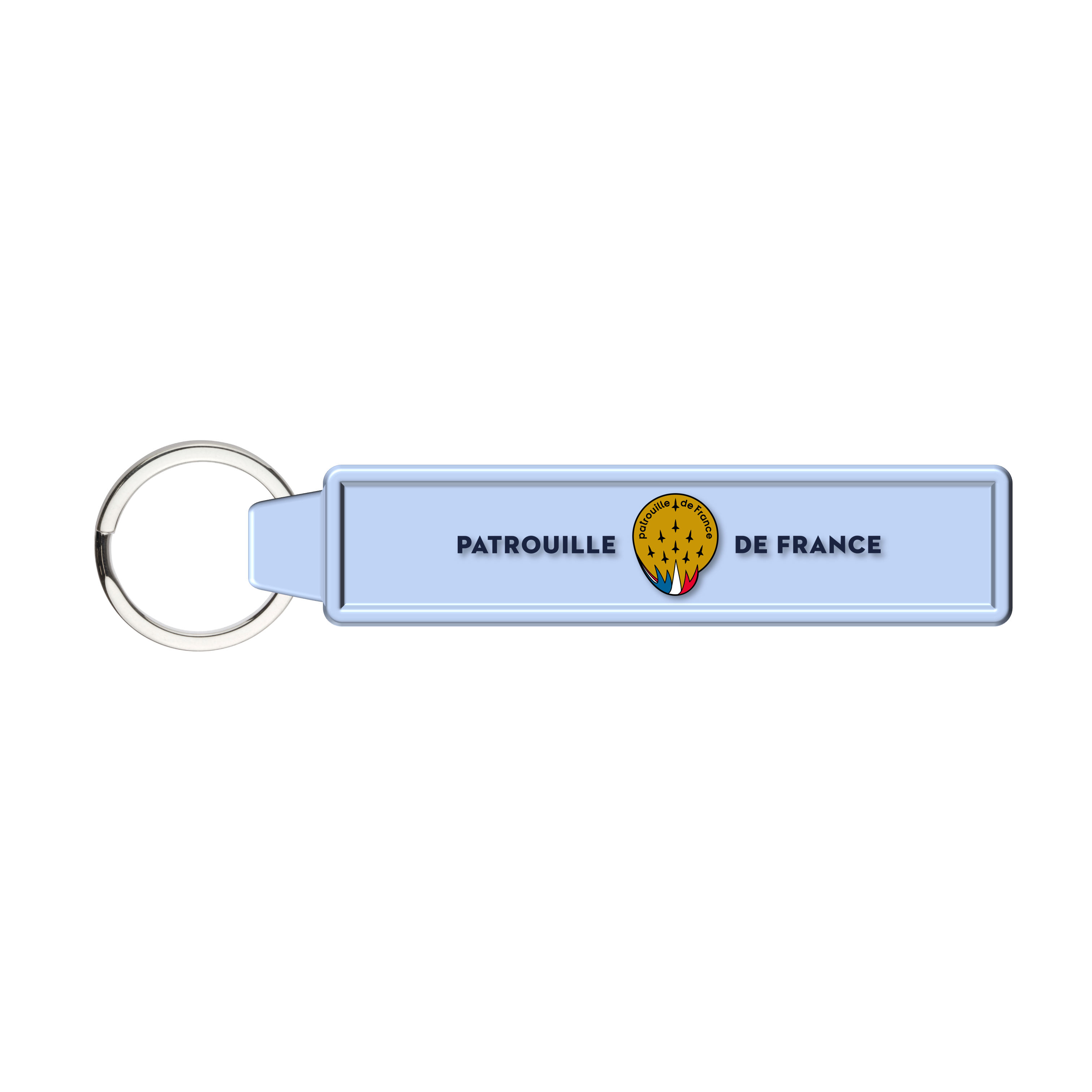 Patrouille de France key ring - Remove before flight - sky blue - rubber