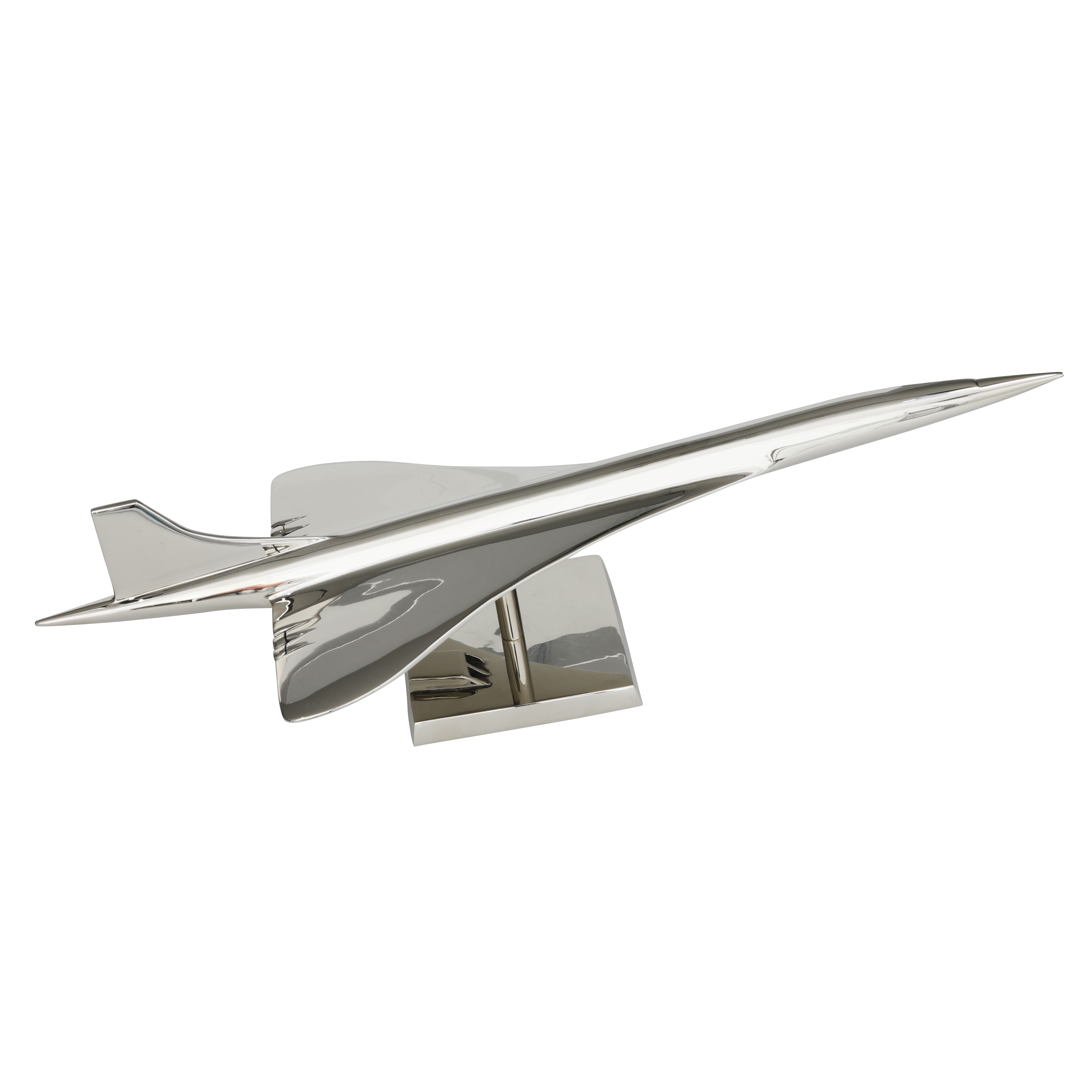 Maquette Concorde en laiton nickelé