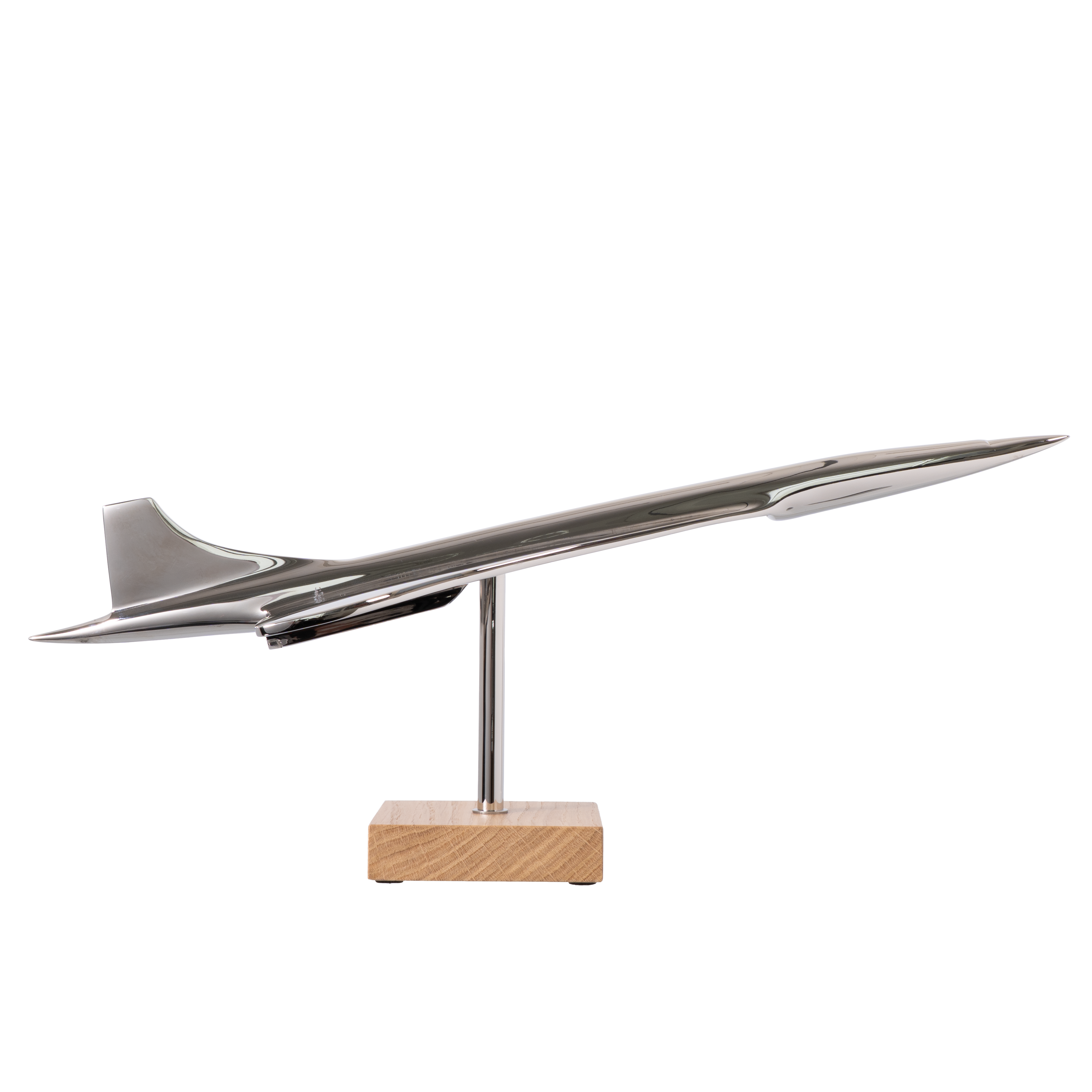 Concorde model in nickel-plated brass