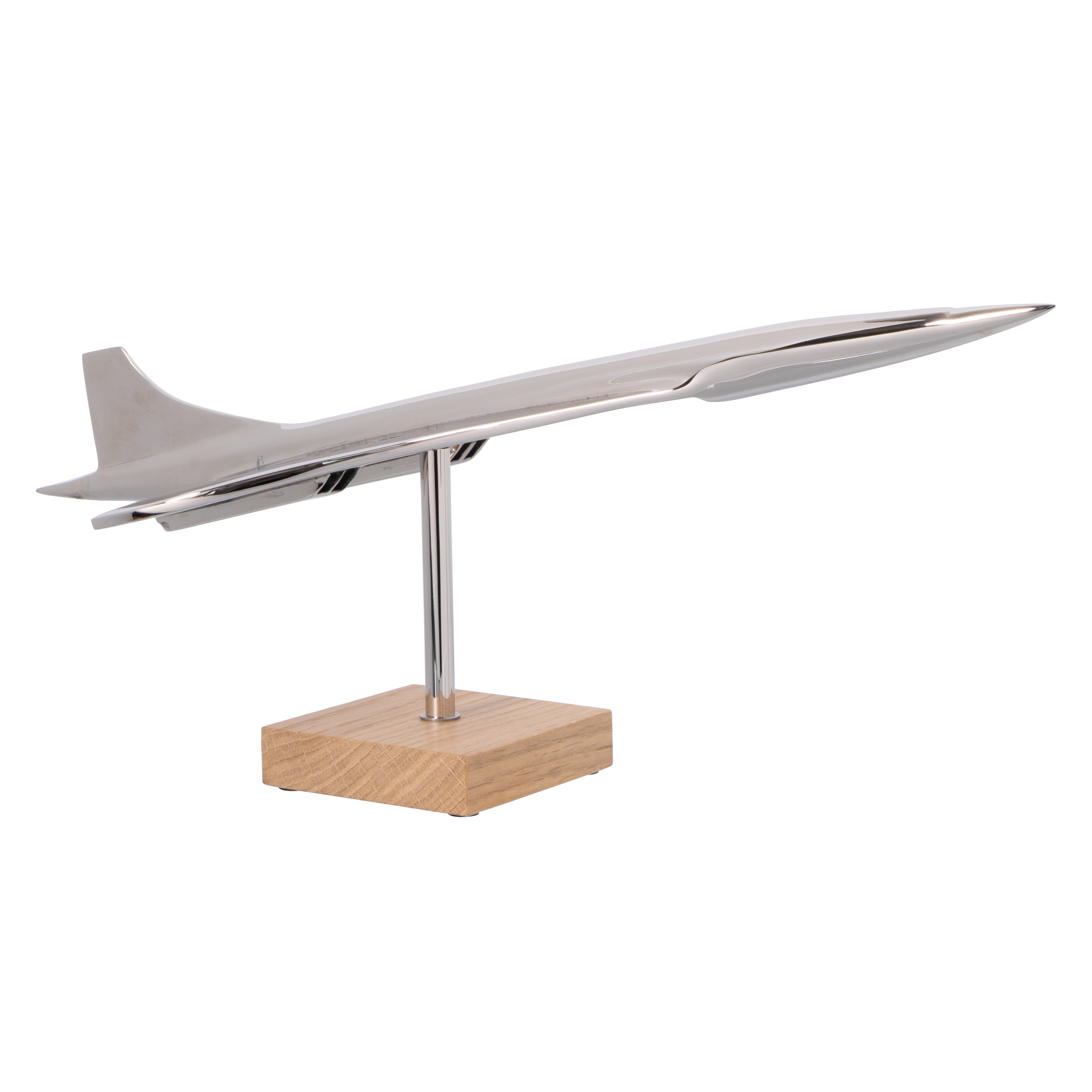 Concorde model in nickel-plated brass