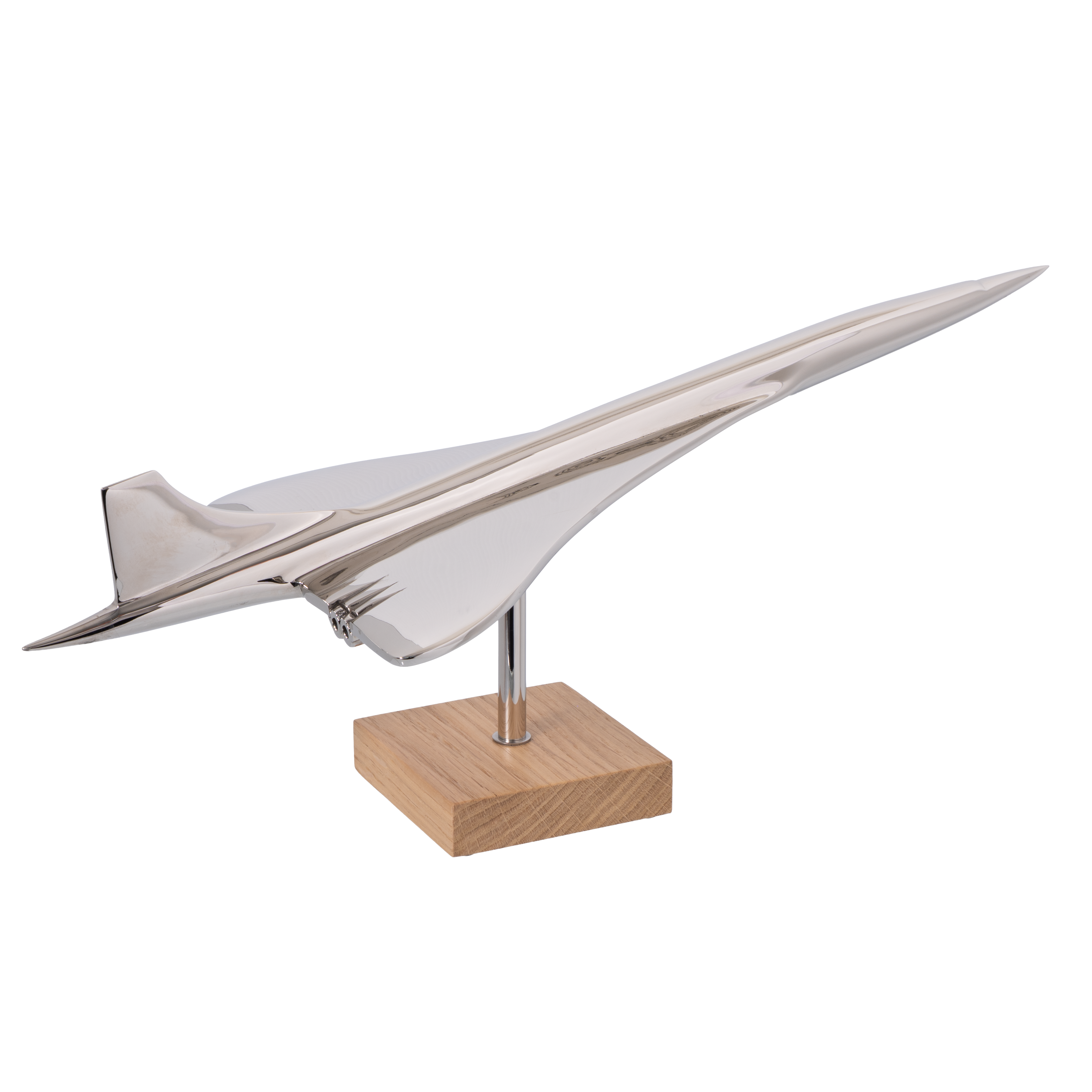Concorde model in nickel-plated brass