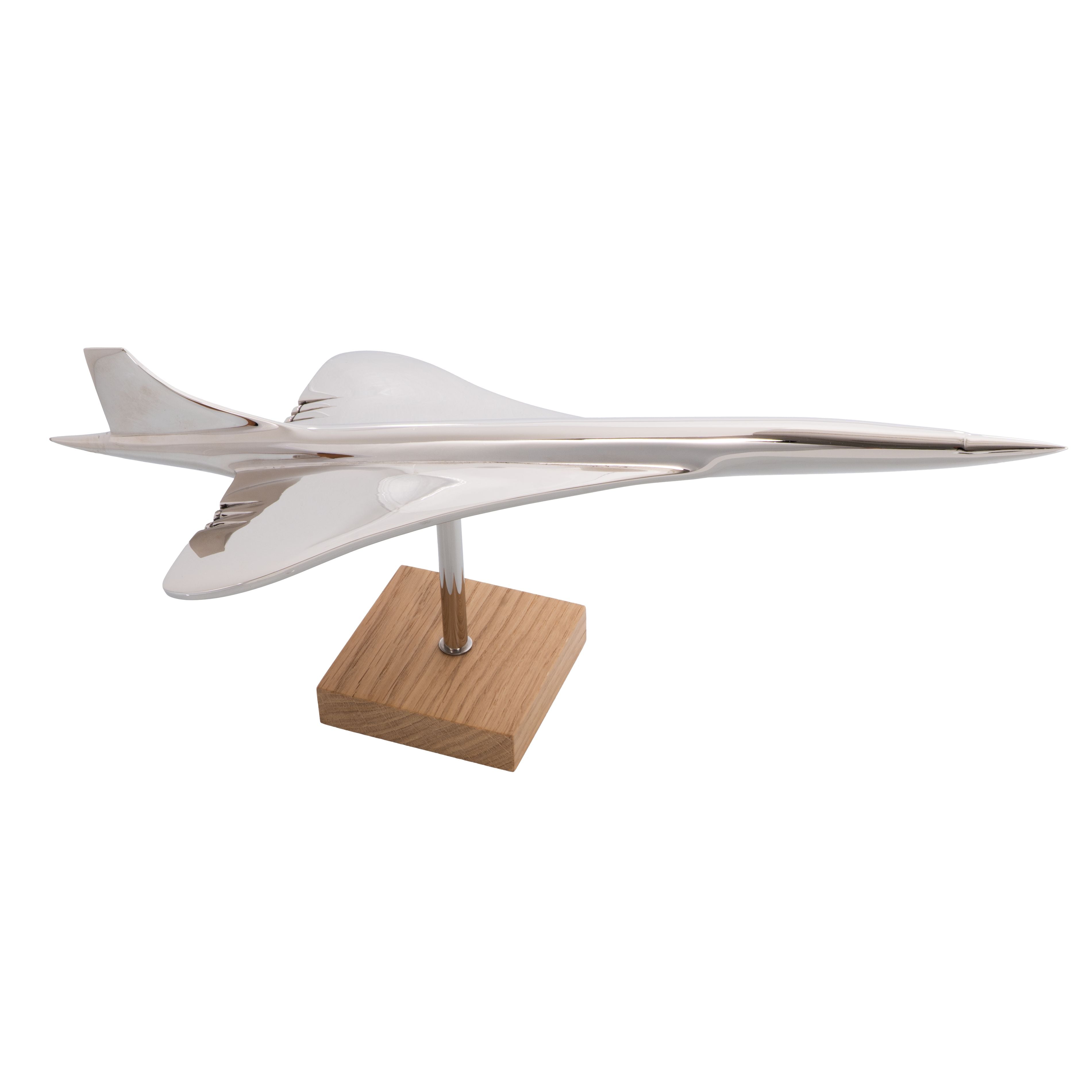 Concorde model in nickel-plated brass