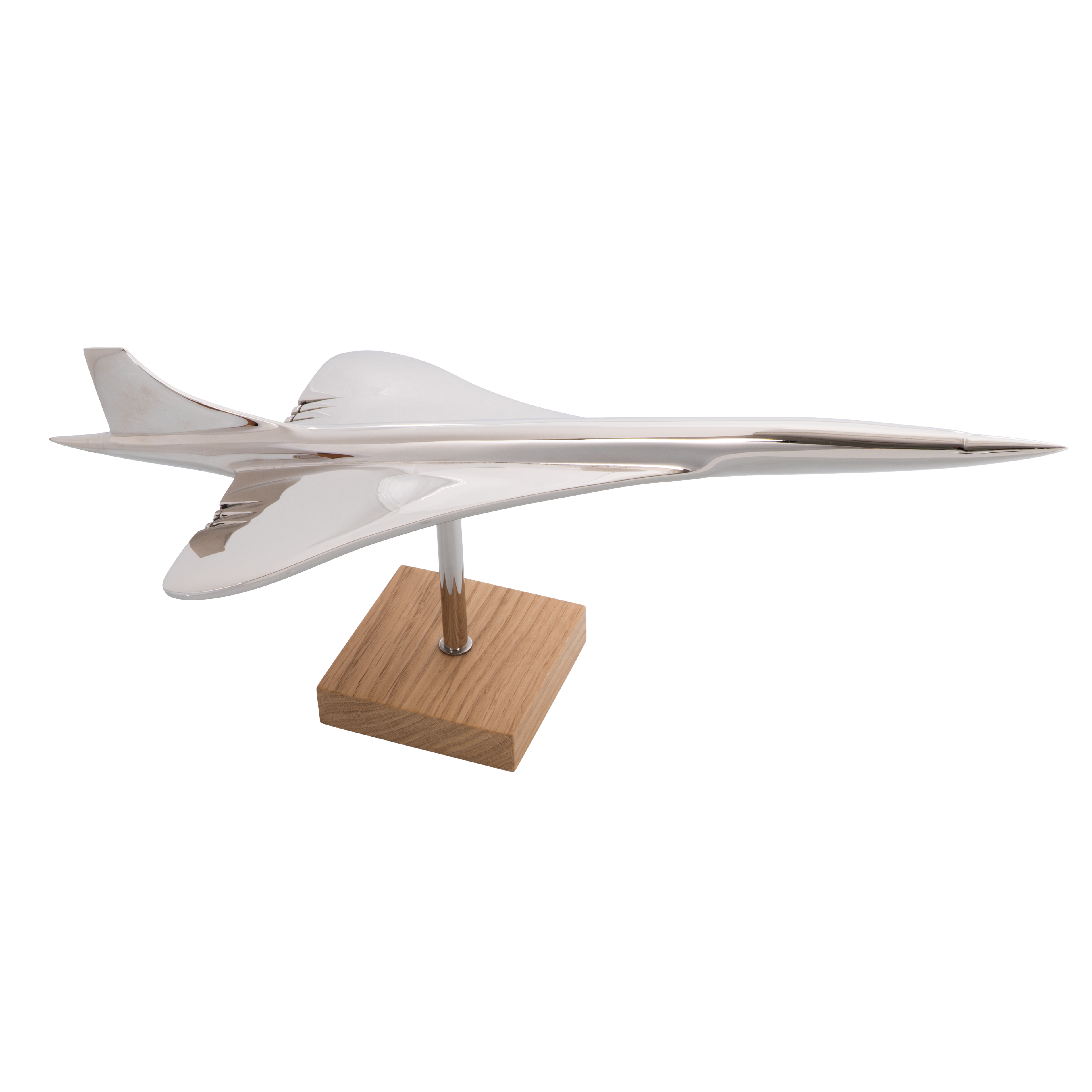 Concorde model in nickel-plated brass