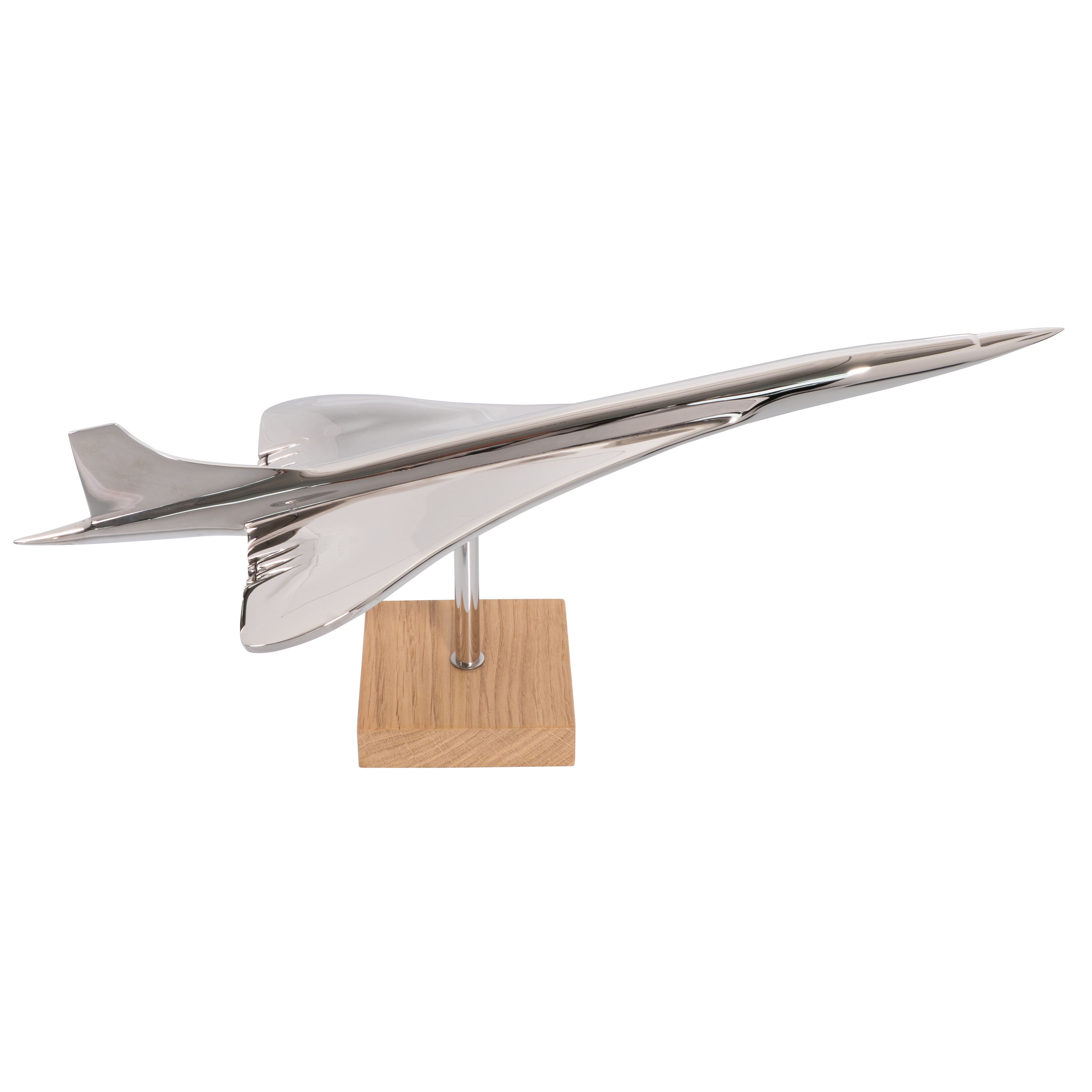 Concorde model in nickel-plated brass