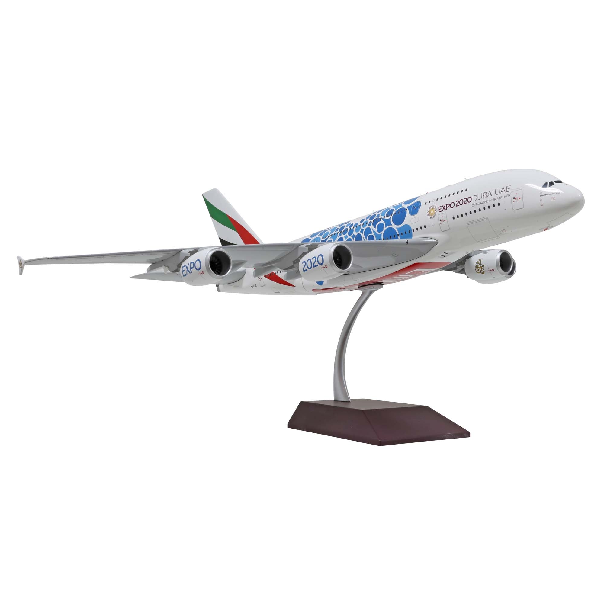 Maquette avion A380-800 Emirates (Blue Expo 2020) A6-EOC - métal 1/200e