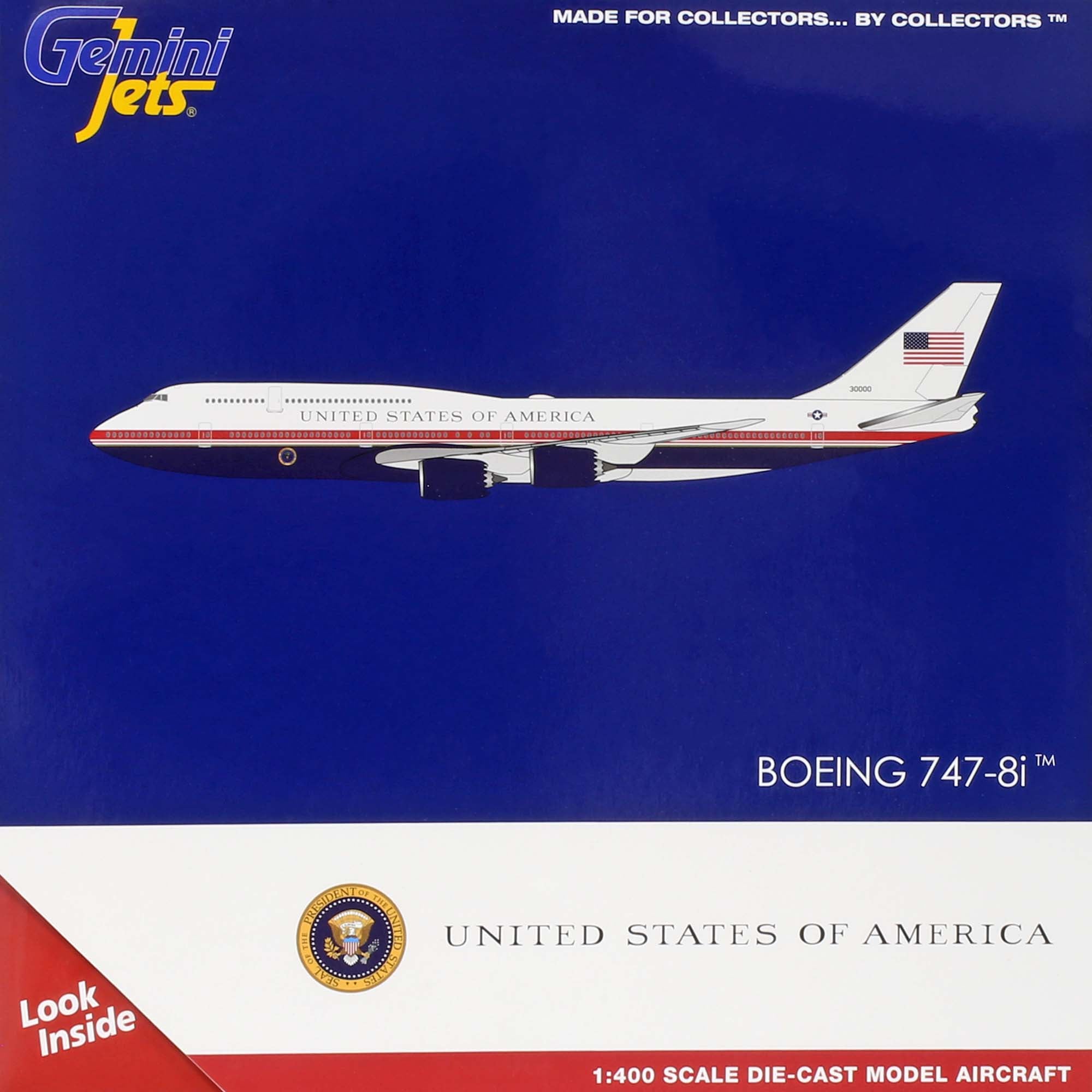 Maquette avion VC-25B Air Force One 30000 - métal 1/400e