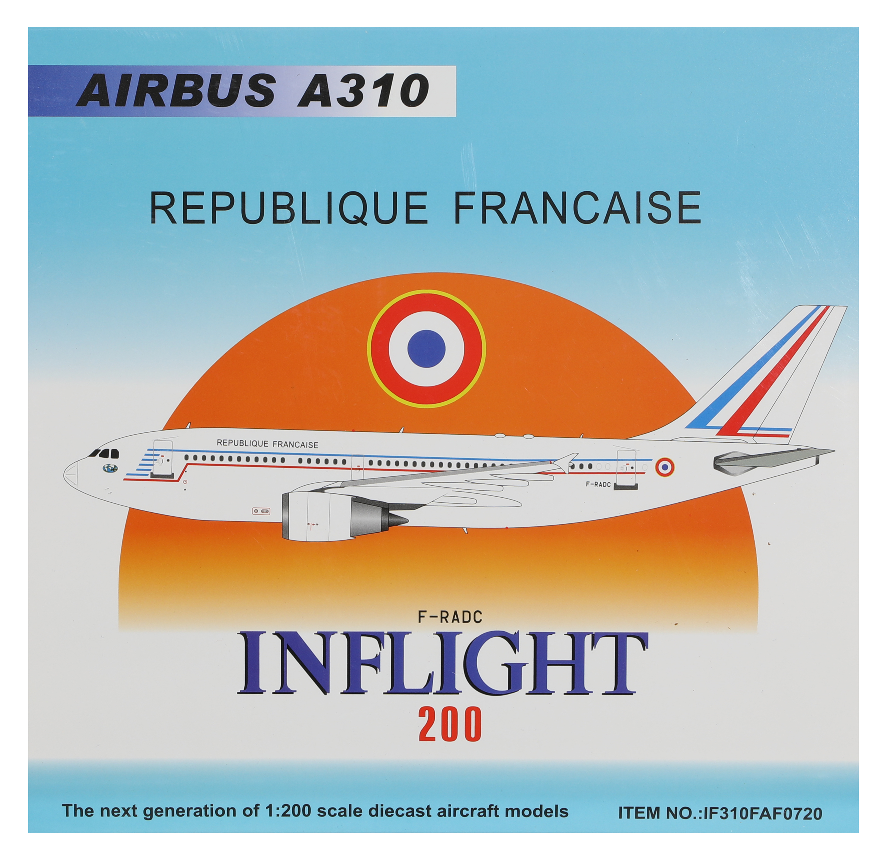 Maquette A310-300 F-RADC République Française, 1/200è métal