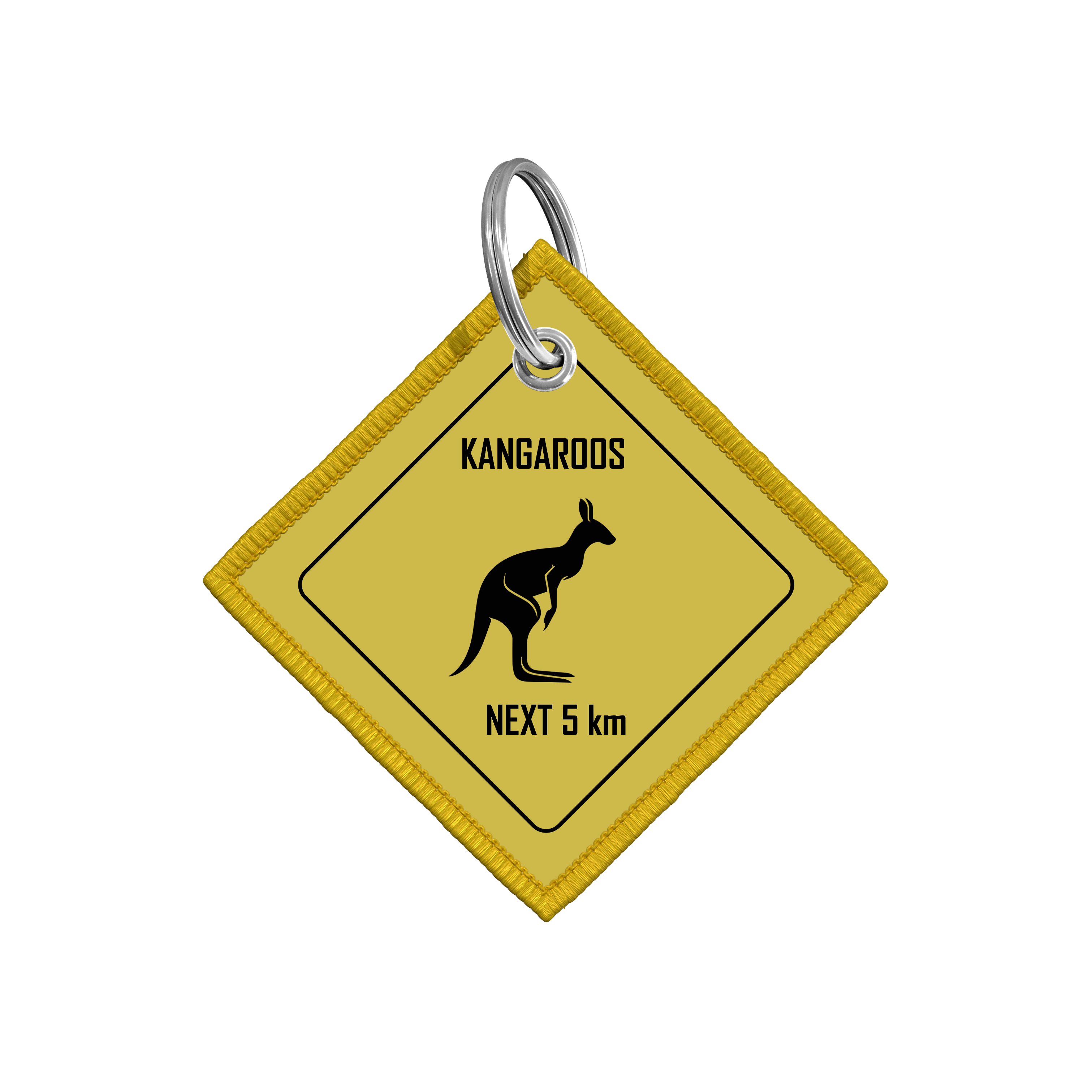 Porte-clés flamme - Road sign - Kangaroos
