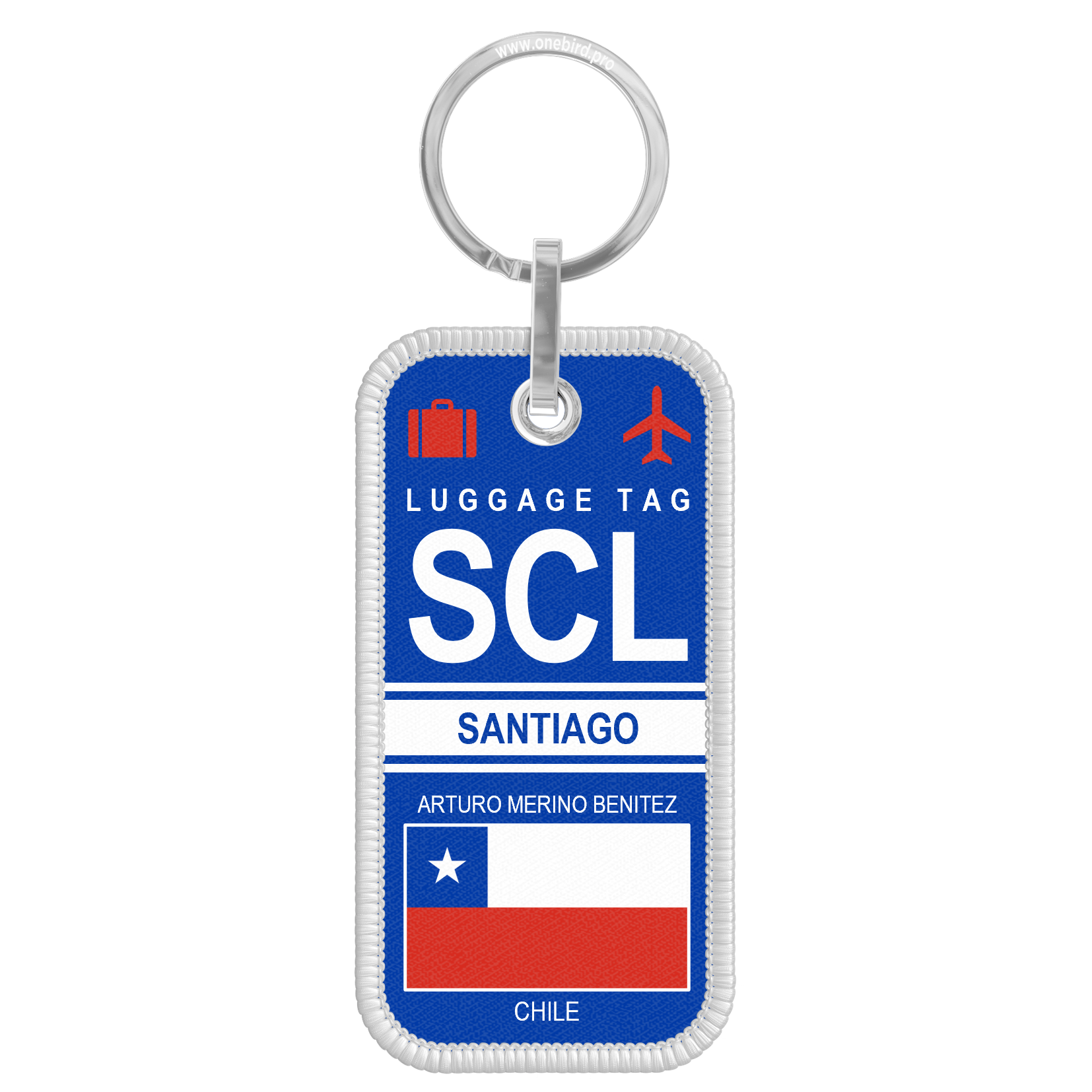 Porte-clés flamme - Airport code - SCL - Santiago – ONEBIRD