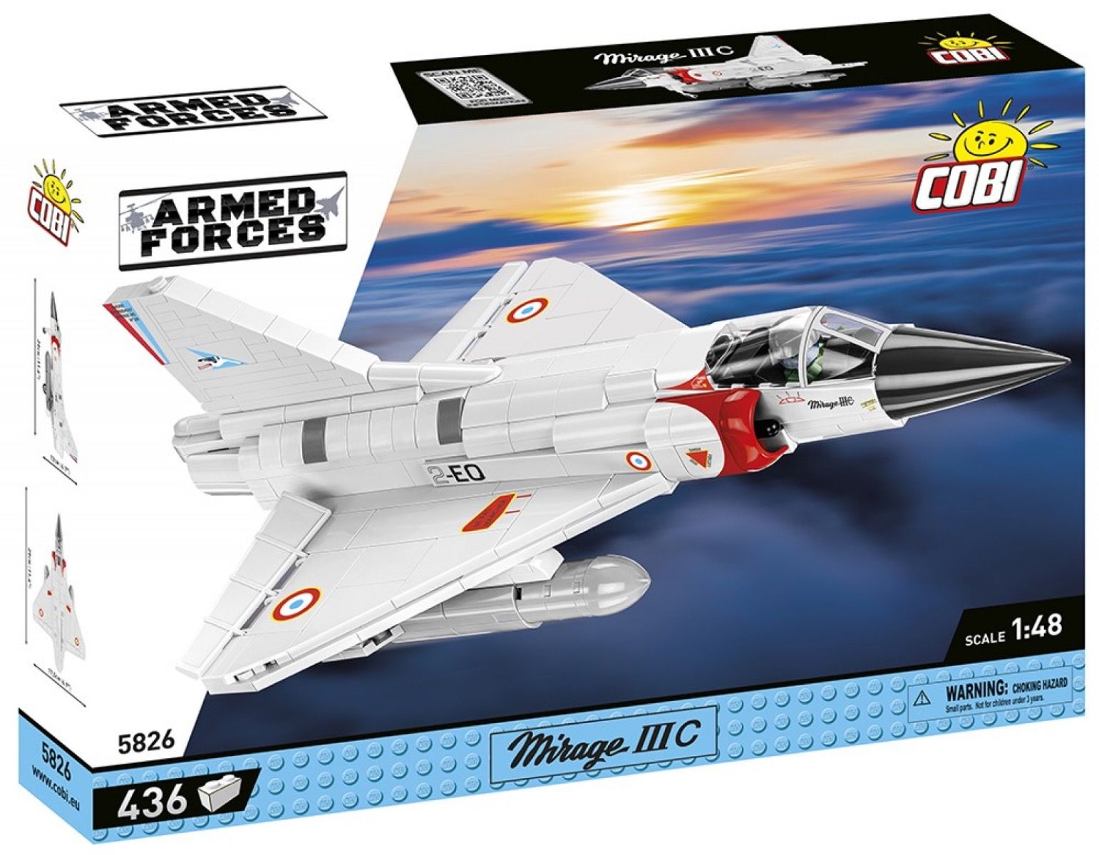 Mirage IIIC Cigognes model made of building bricks - Dassault
