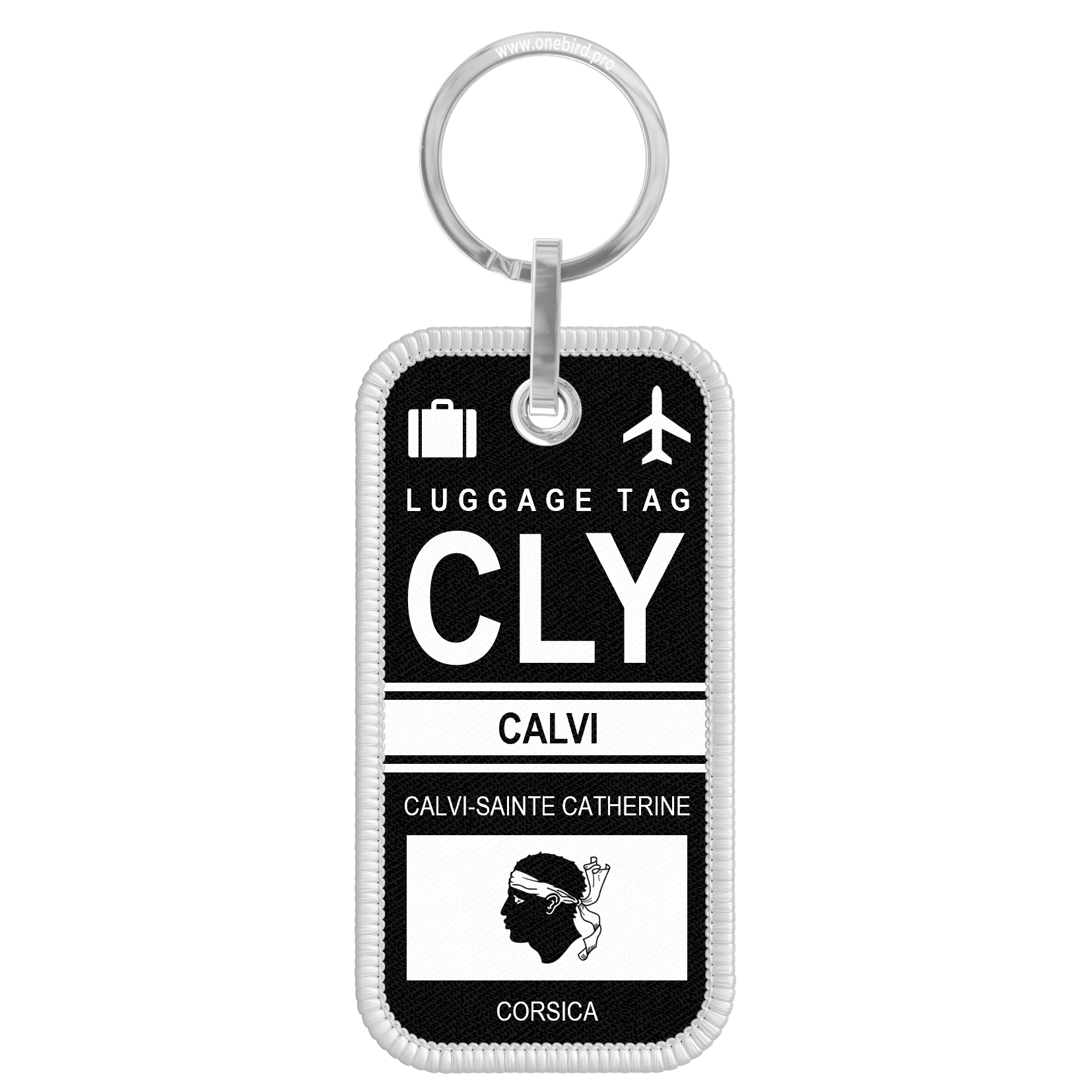 Porte-clés flamme - Airport code - CLY - CALVI