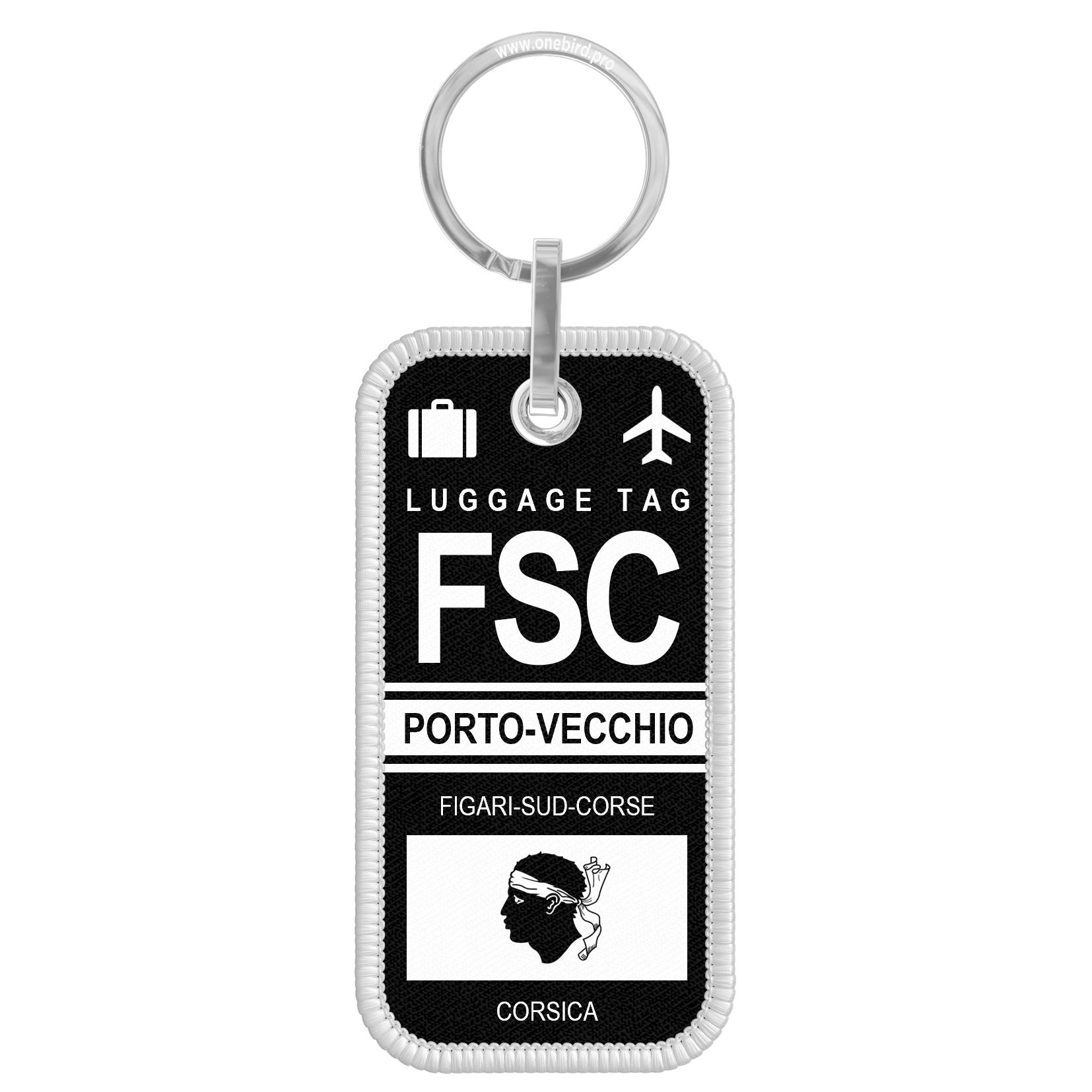 Porte-clés flamme - Airport code - FSC - PORTO-VECCHIO