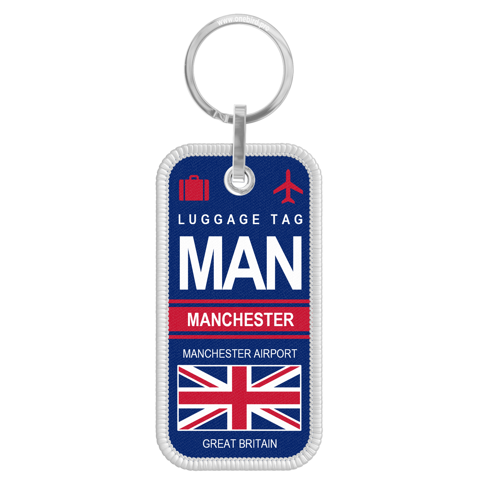 Porte-clés flamme - Airport code - MAN - MANCHESTER