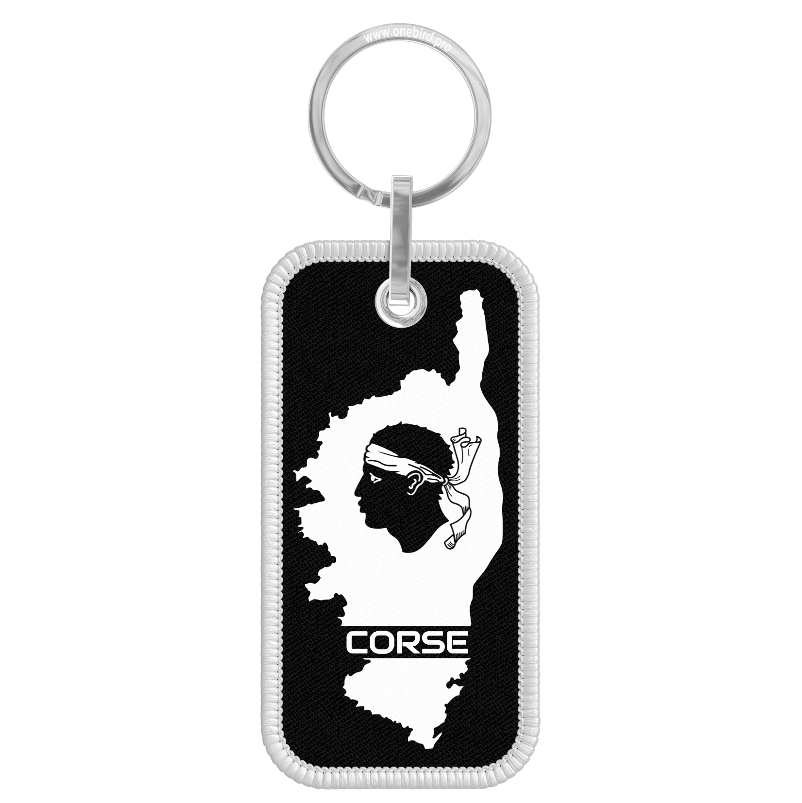 Porte-clés Flamme – Corse fond noir
