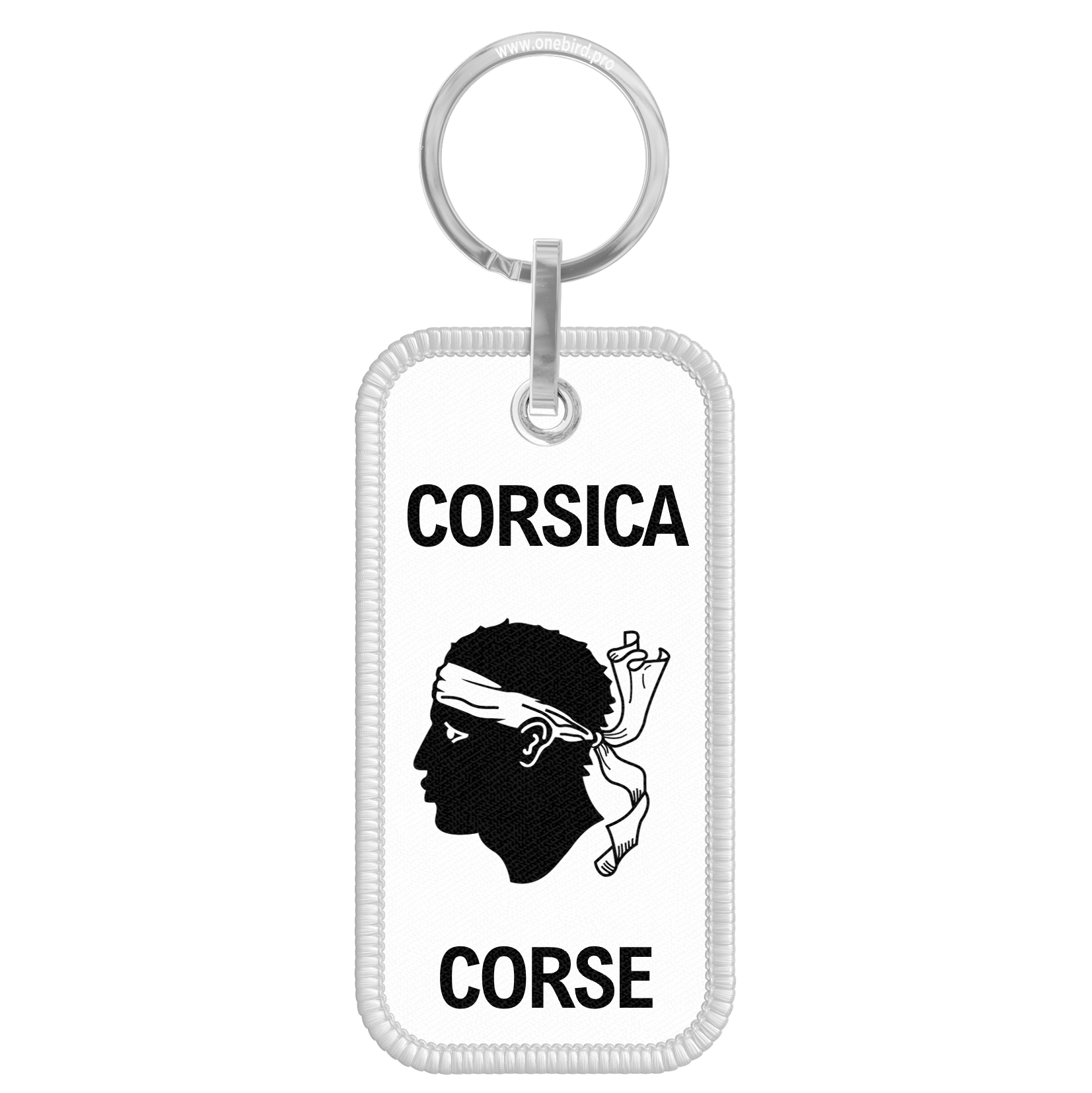 Porte-clés Flamme – Corse fond blanc