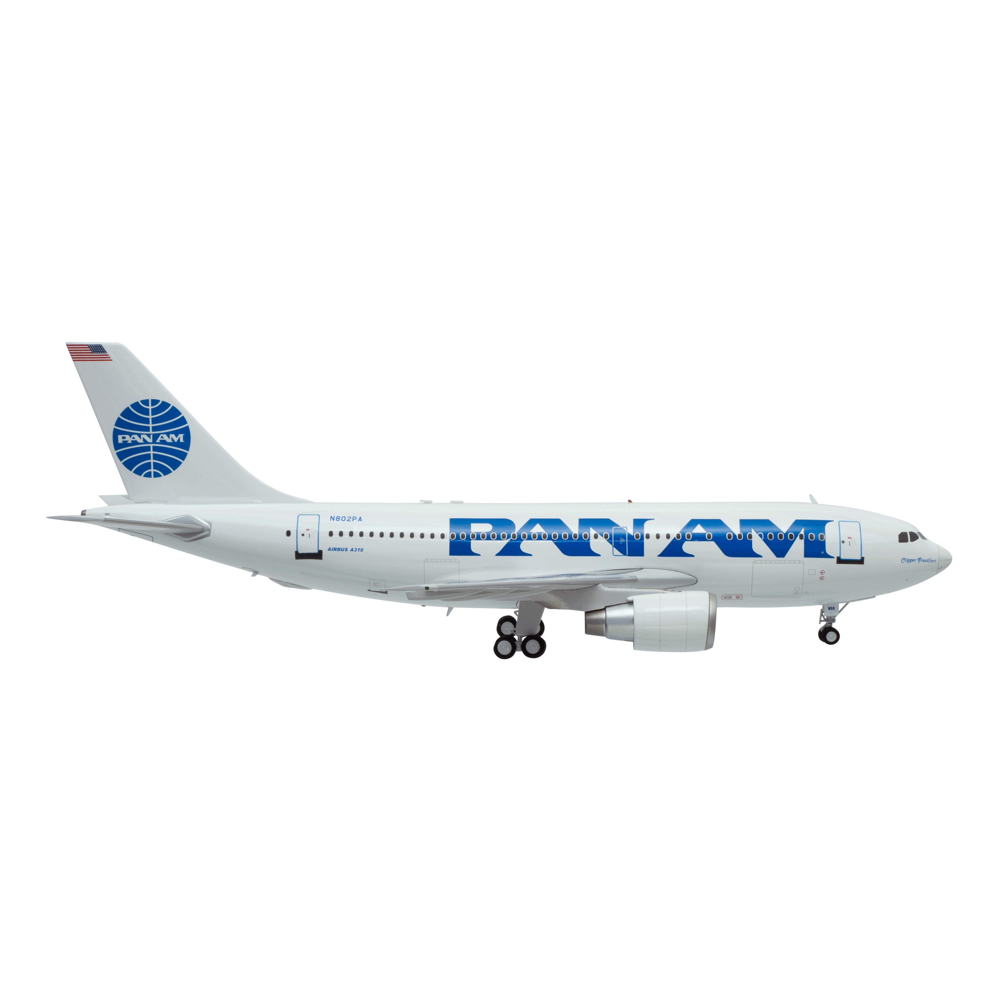 Maquette avion - A310 N802PA Pan Am avec socle - 1/200e