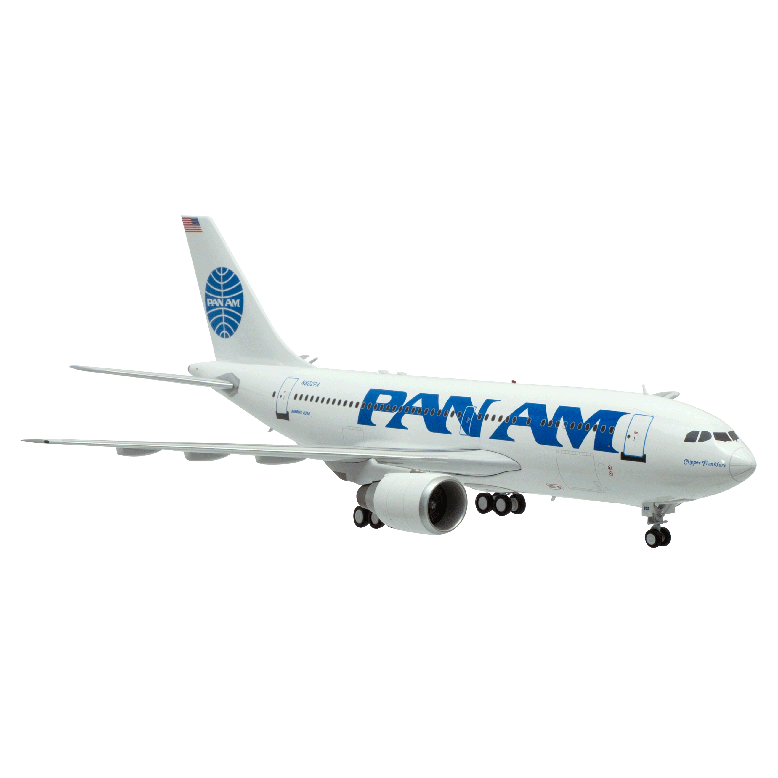 Maquette avion - A310 N802PA Pan Am avec socle - 1/200e