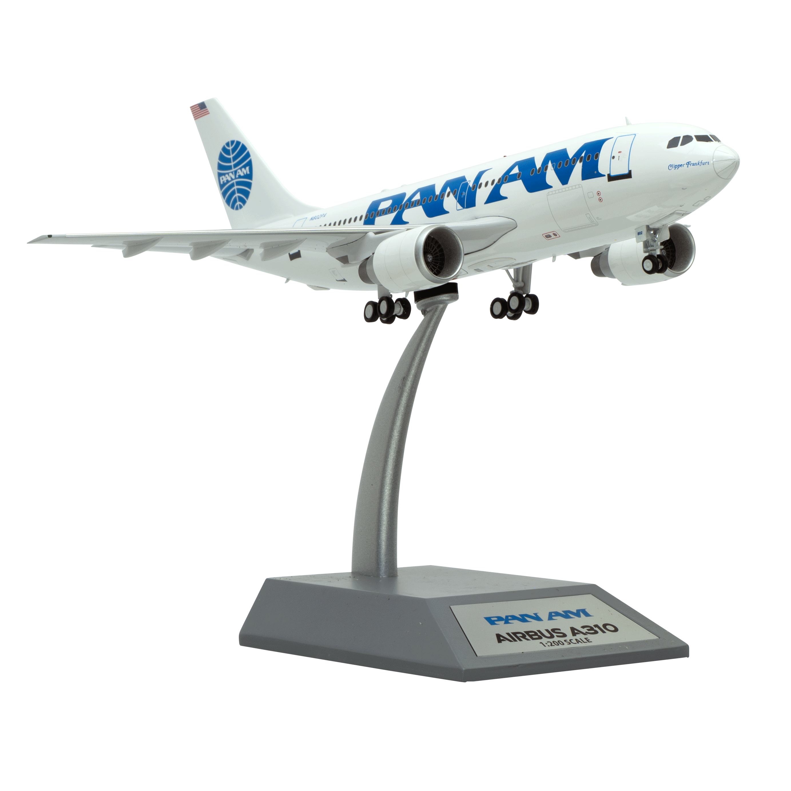 Maquette avion - A310 N802PA Pan Am avec socle - 1/200e