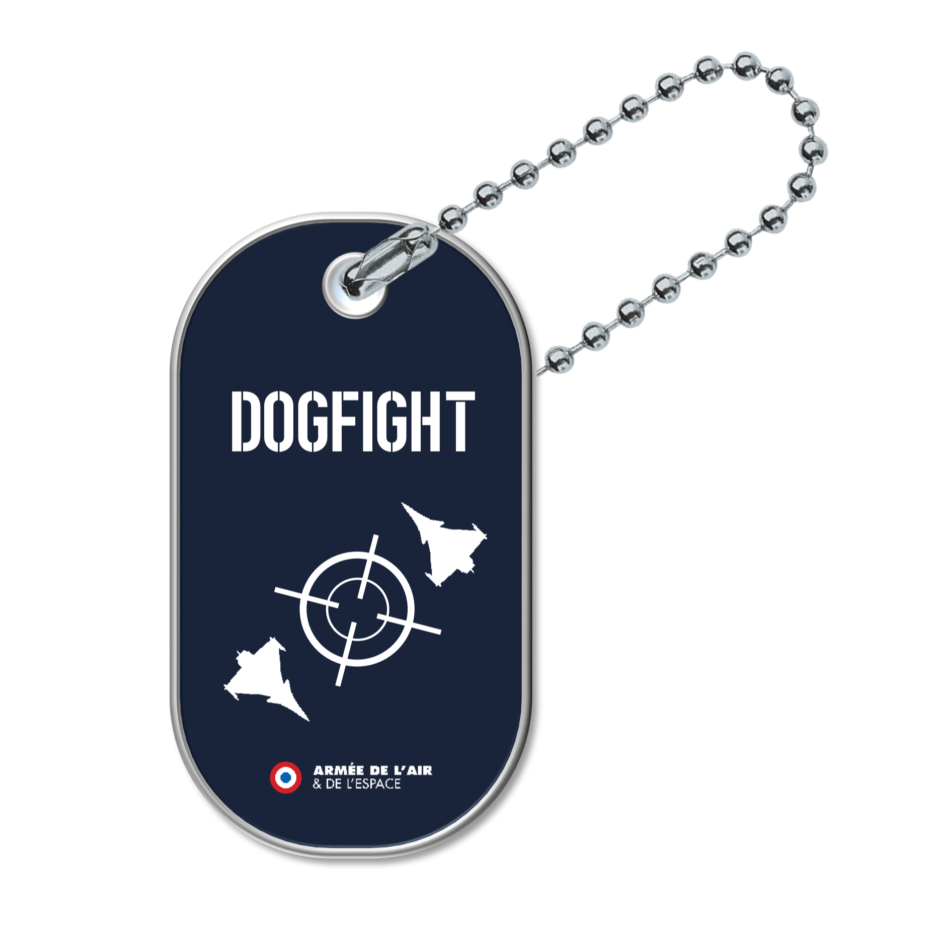 Porte-clés métal - Armée de l'Air & de l'Espace AAE - DogTag DogFight