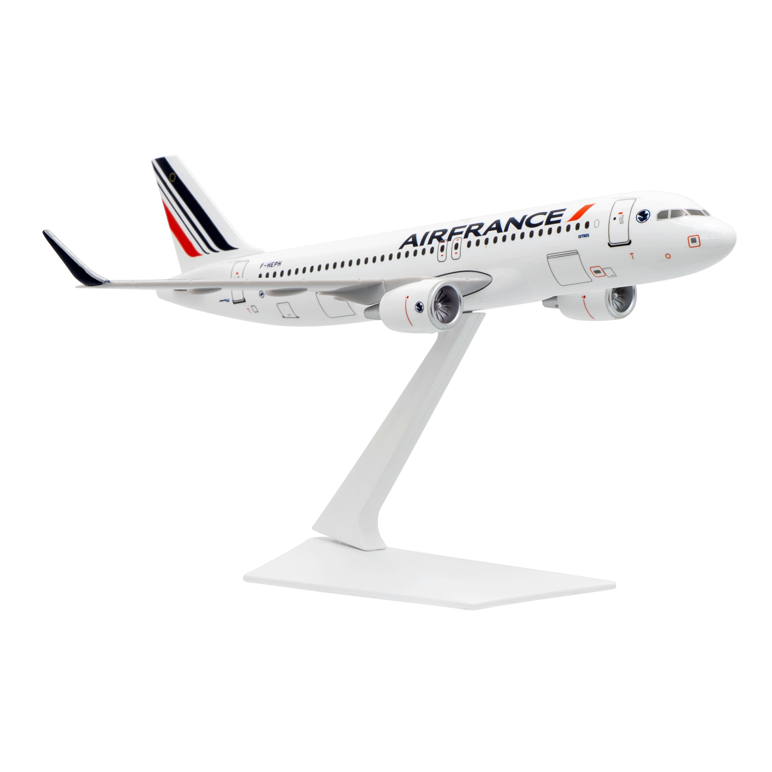 Maquette A320-200 Air France Sharklet F-HEPH ISTRES, 1/200 plastique WCF