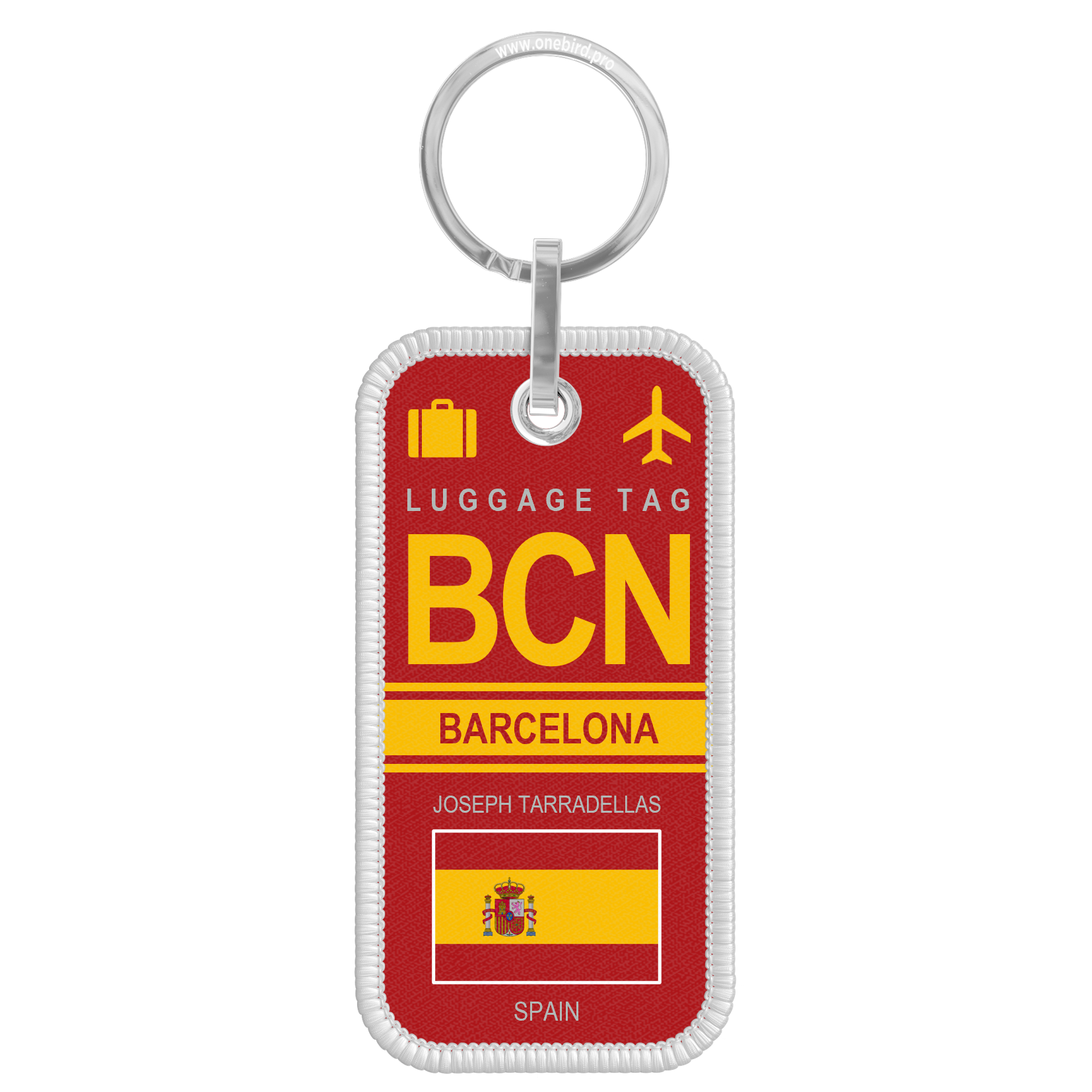 Porte-clés flamme - Airport code - BCN - BARCELONA