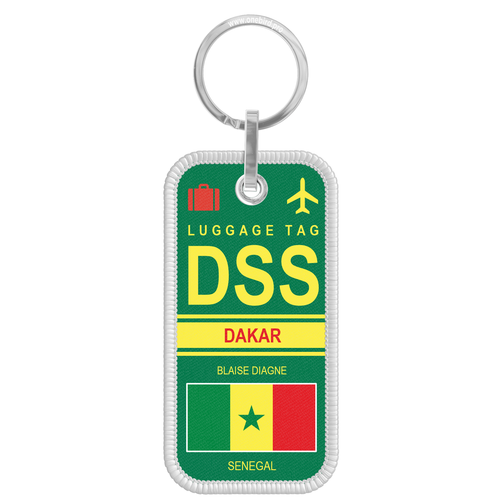Porte-clés flamme - Airport code - DSS - DAKAR