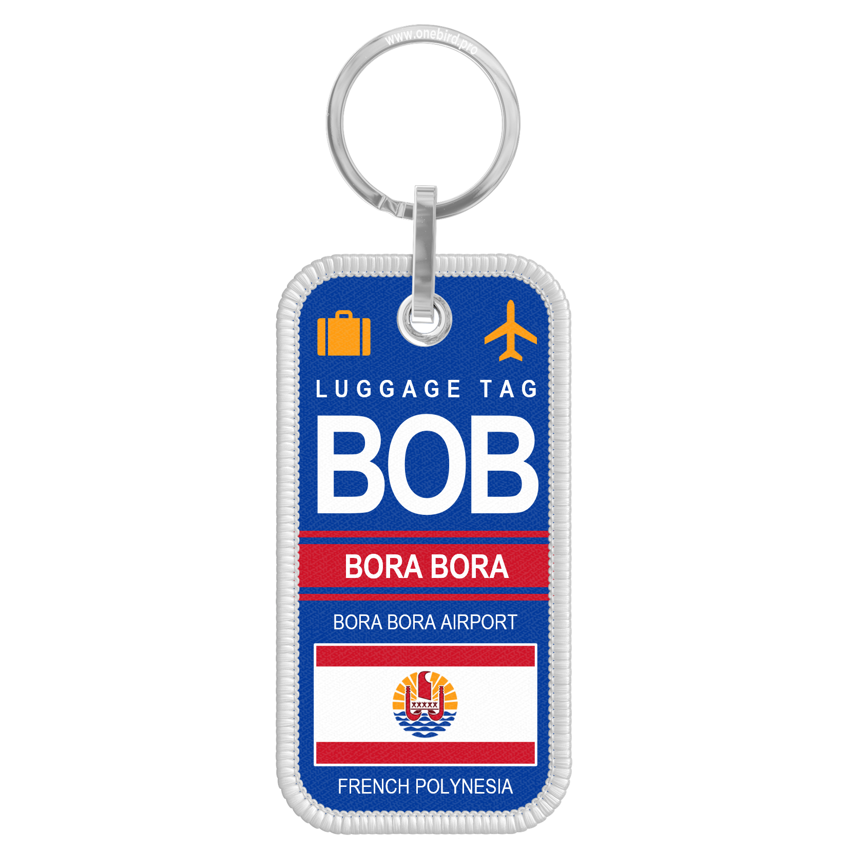 Porte-clés flamme - Airport code - BOB - BORA BORA