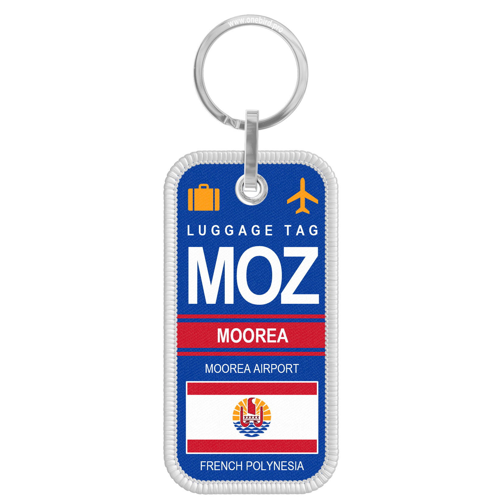 Porte-clés flamme - Airport code - MOZ - MOOREA