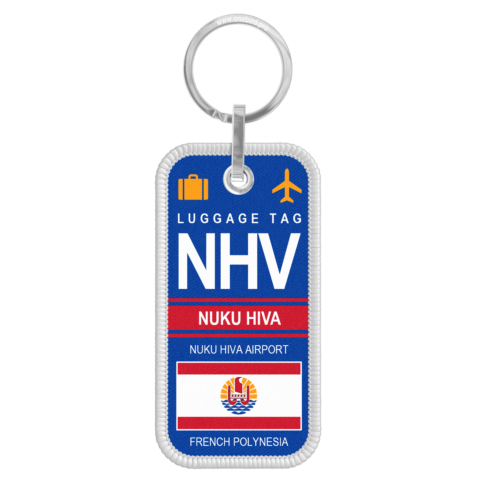 Porte-clés flamme - Airport code - NHV - NUKU HIVA