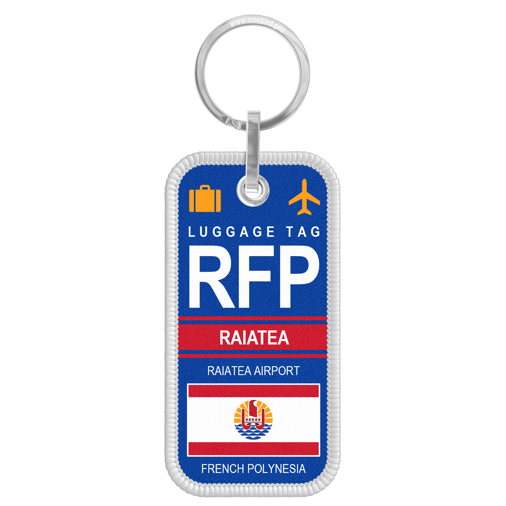 Porte-clés flamme - Airport code - RFP - RAIATEA