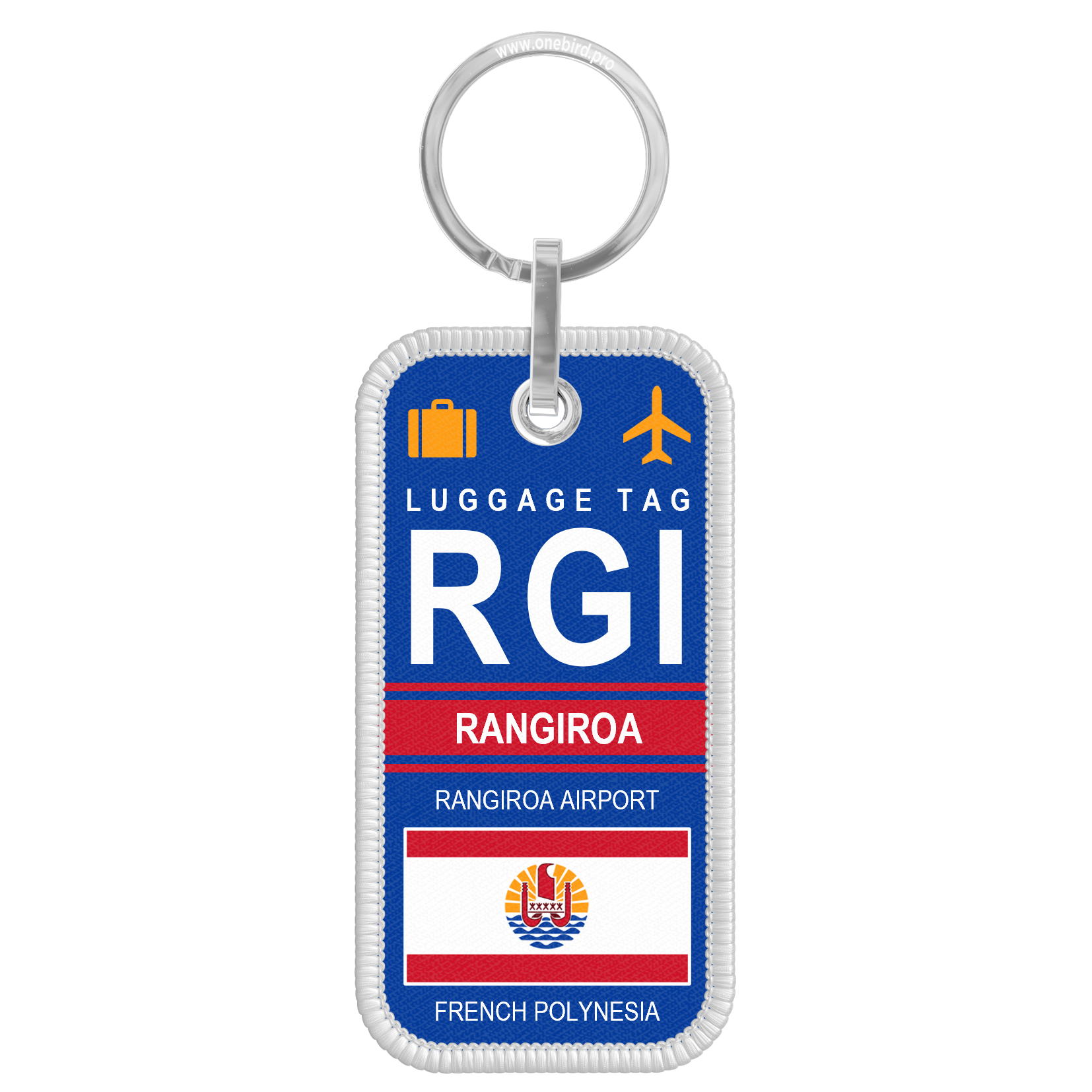 Porte-clés flamme - Airport code - RGI - RANGIROA