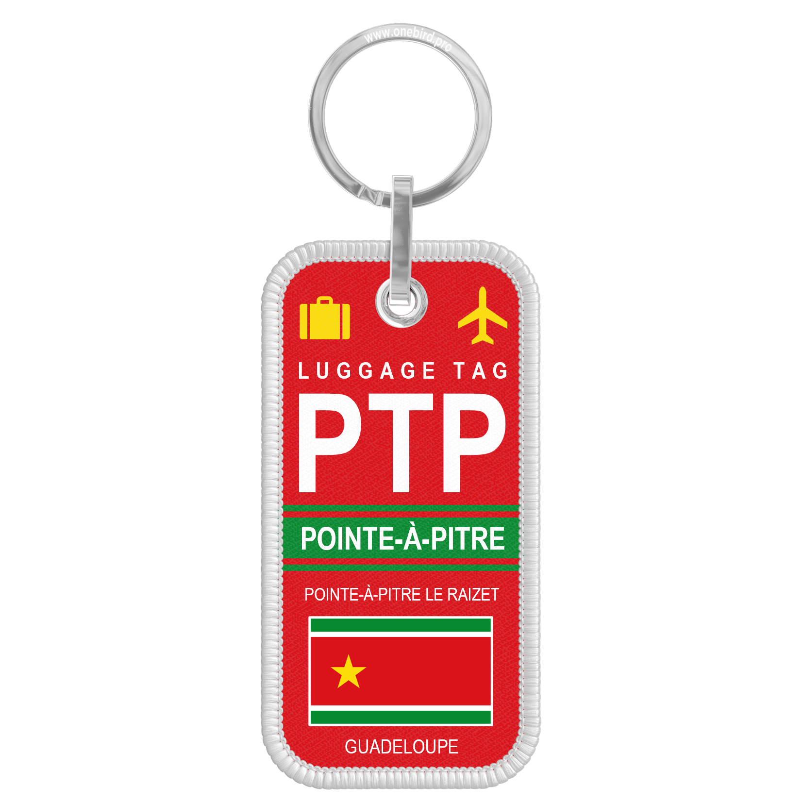 Porte-clés flamme - Airport code - PTP - POINTE-A-PITRE GUADELOUPE