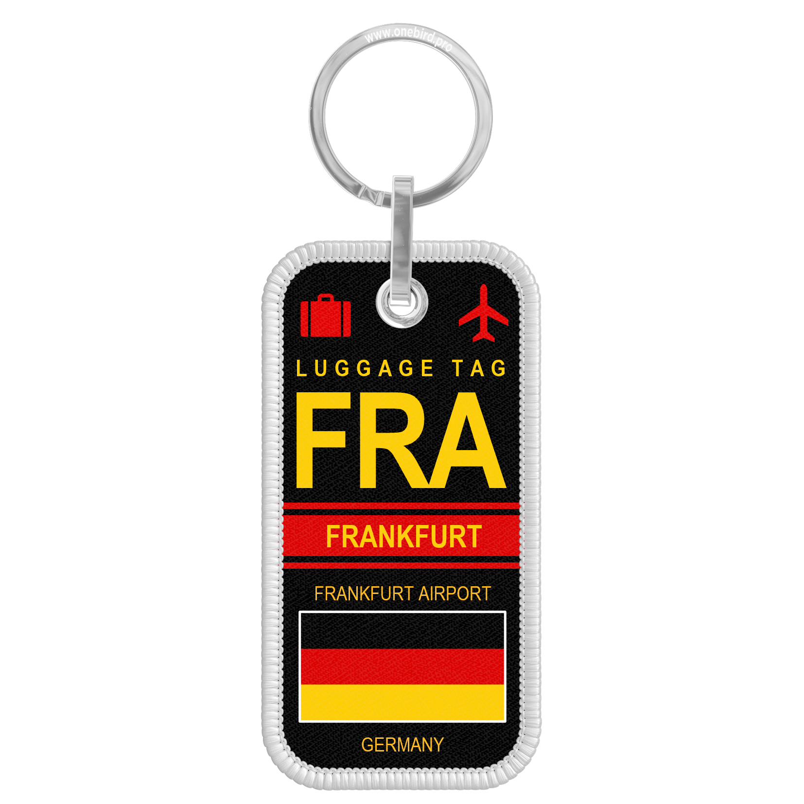 Porte-clés flamme - Airport code - FRA - FRANKFURT